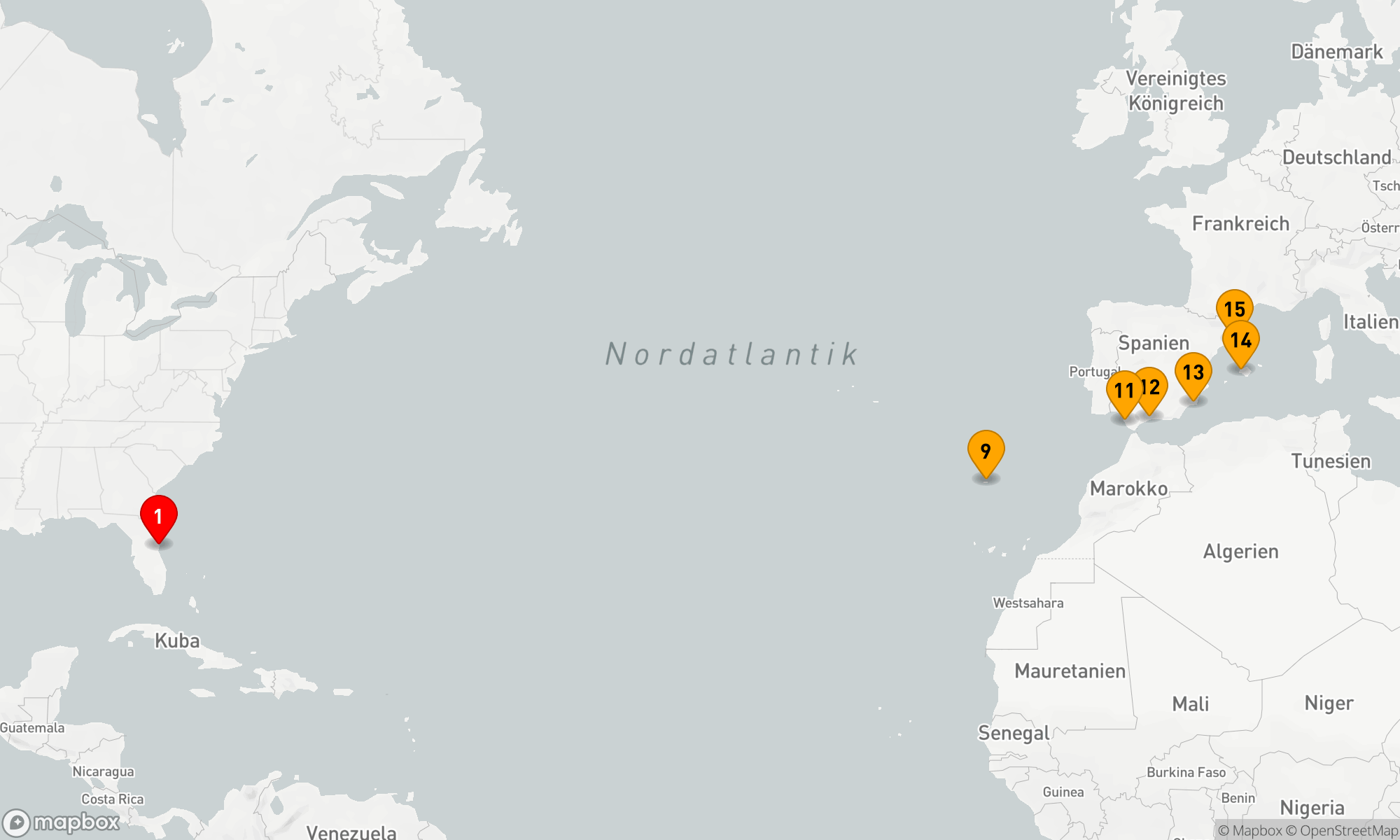 Route 14 Nächte - SPANIEN & PORTUGAL TRANSATLANTIK