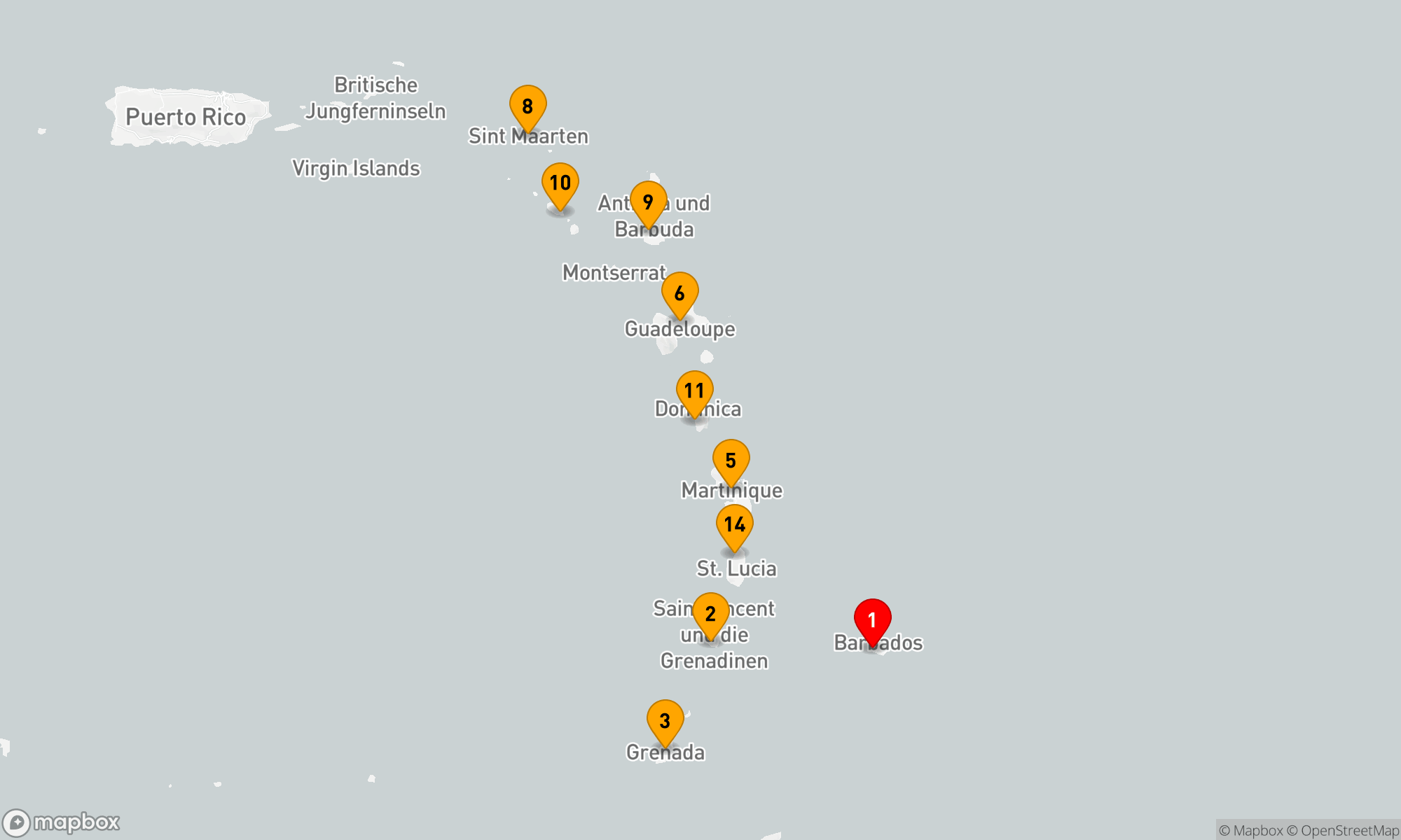 Route 14 Nächte - Karibische Inselträume: Entdeckungsreise von Barbados