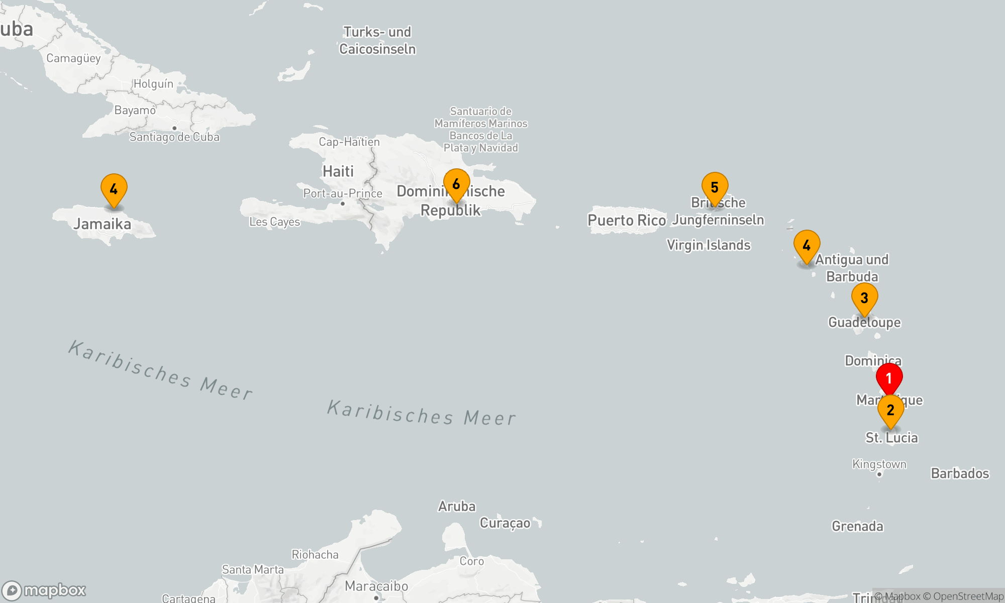 Route 5 Nächte - Kreuzfahrt der karibischen Eleganz