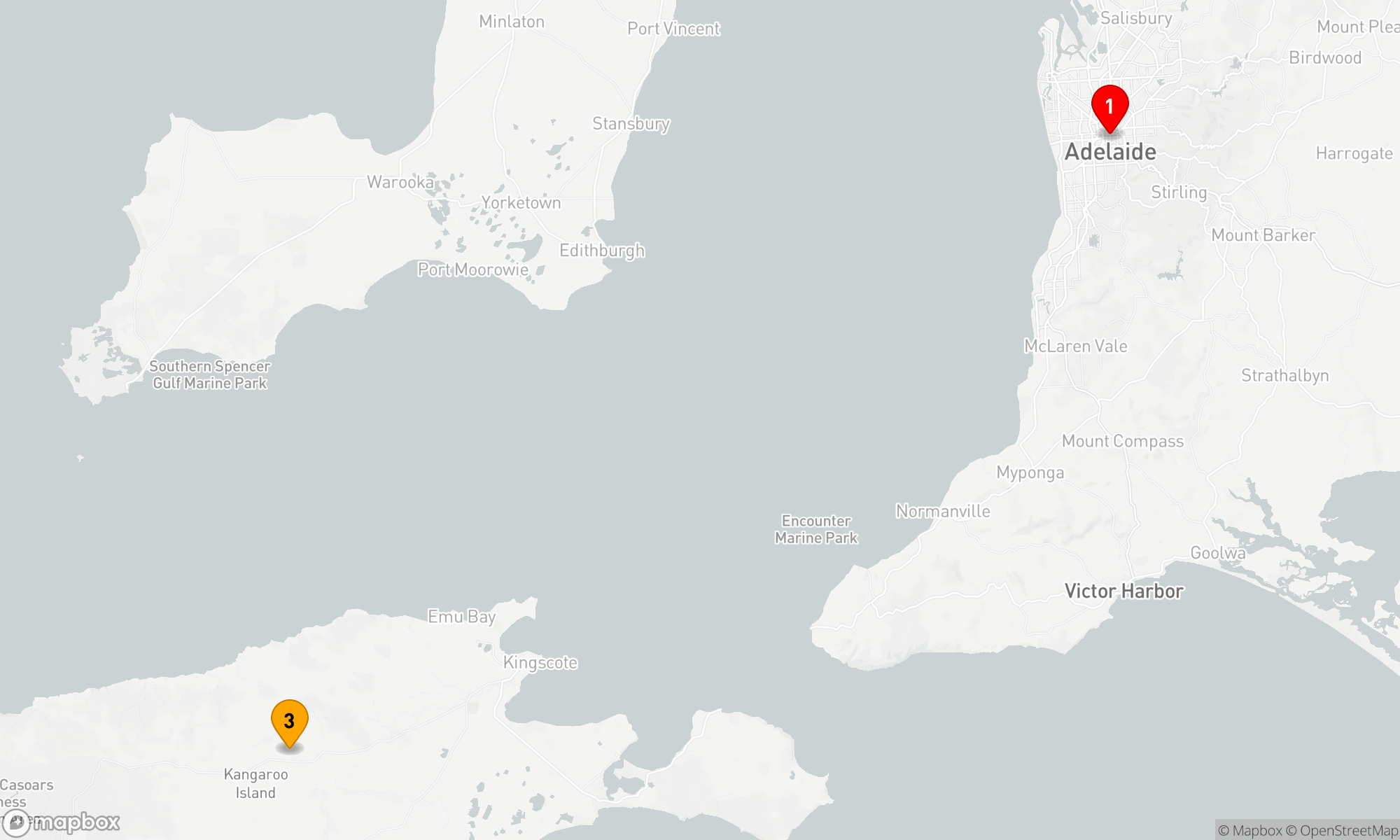 Route 4 Nächte - KÄNGURU-INSEL