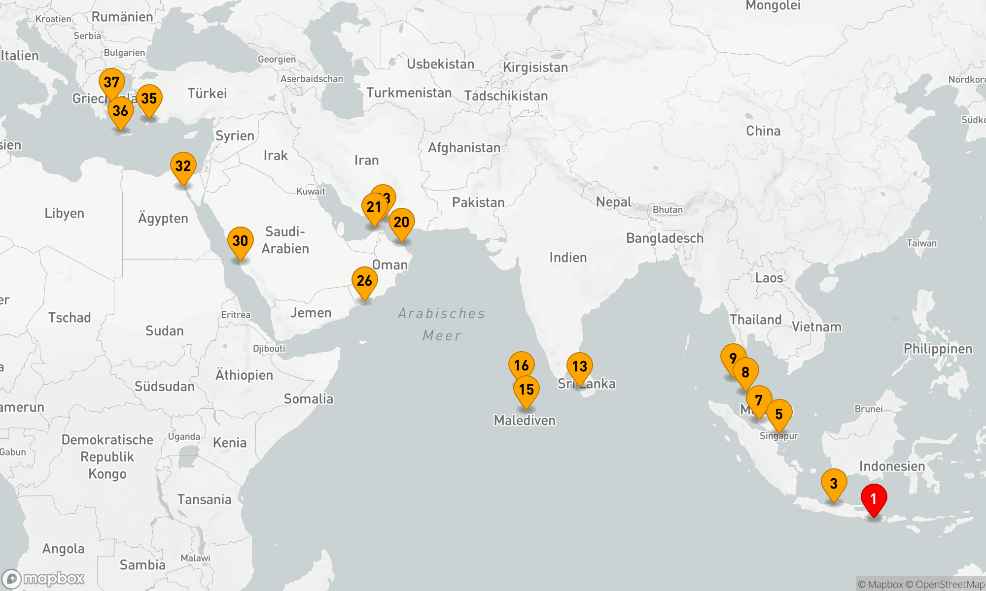 Route 36 Nächte - Von Asien über den Orient in den Okzident