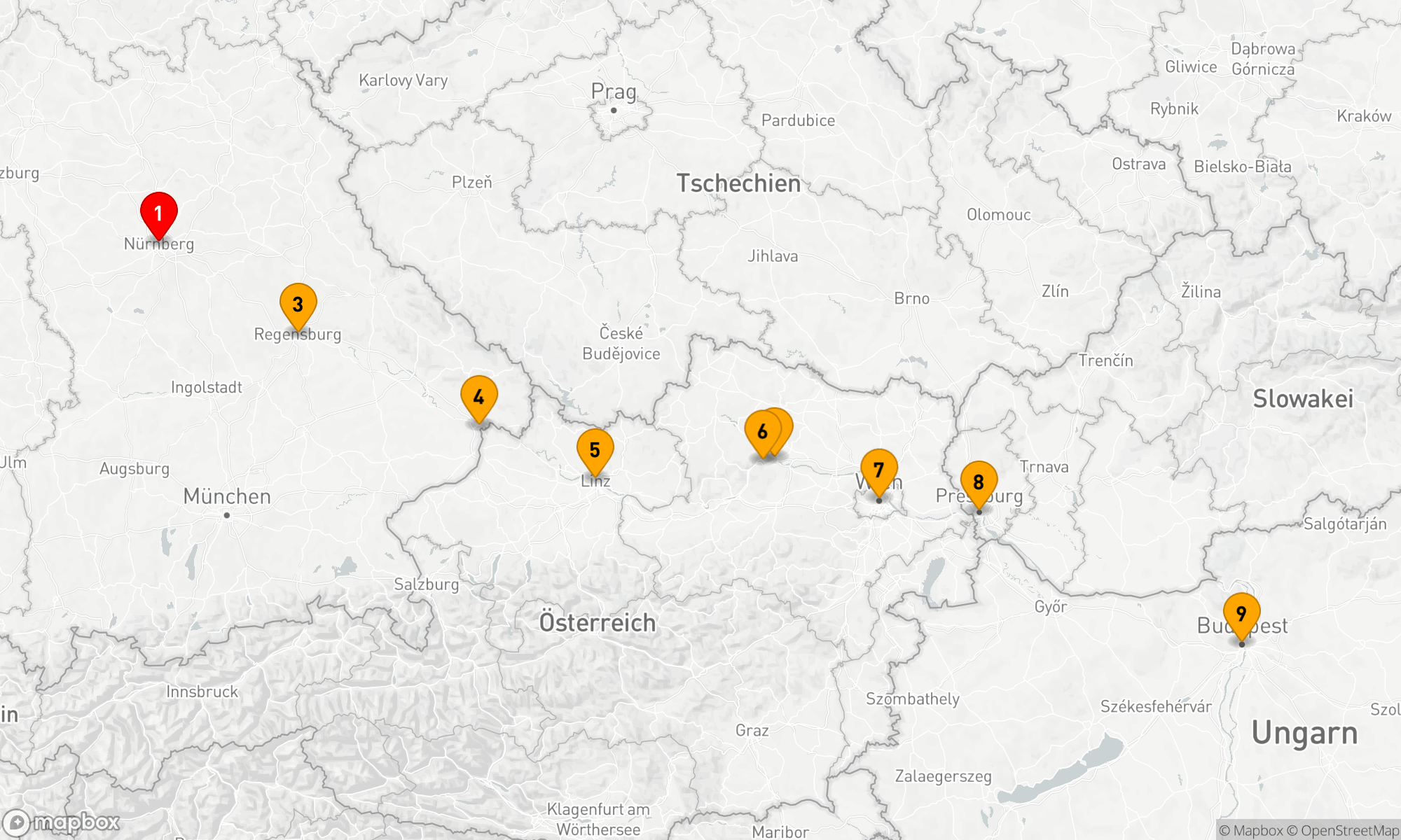 Route 9 Nächte - Ein Geschmack der Donau - Eine kulinarische Kreuzfahrt