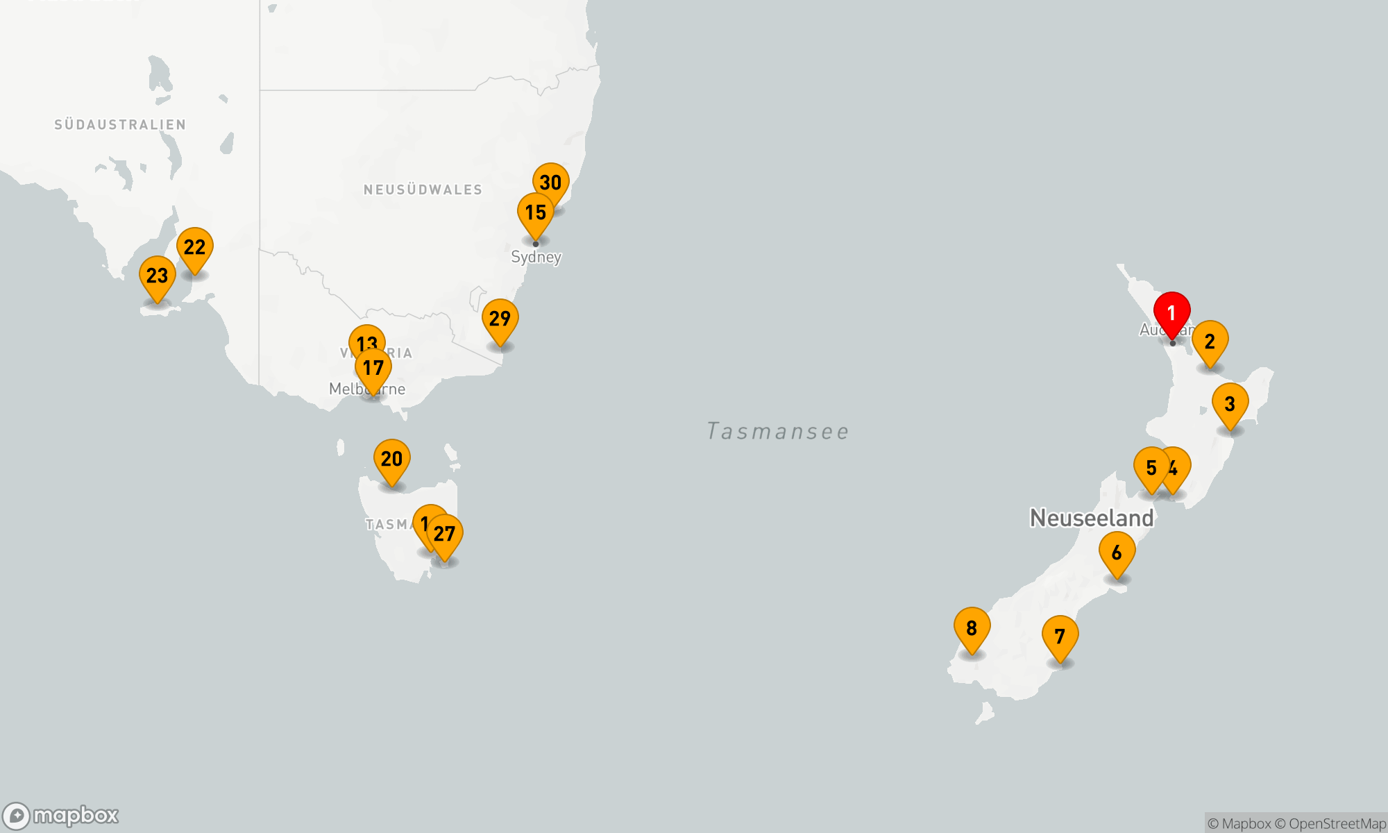 Route 30 Nächte - NEUSEELAND & SÜDAUSTRALIEN ENTDECKUNGSSAMMLER