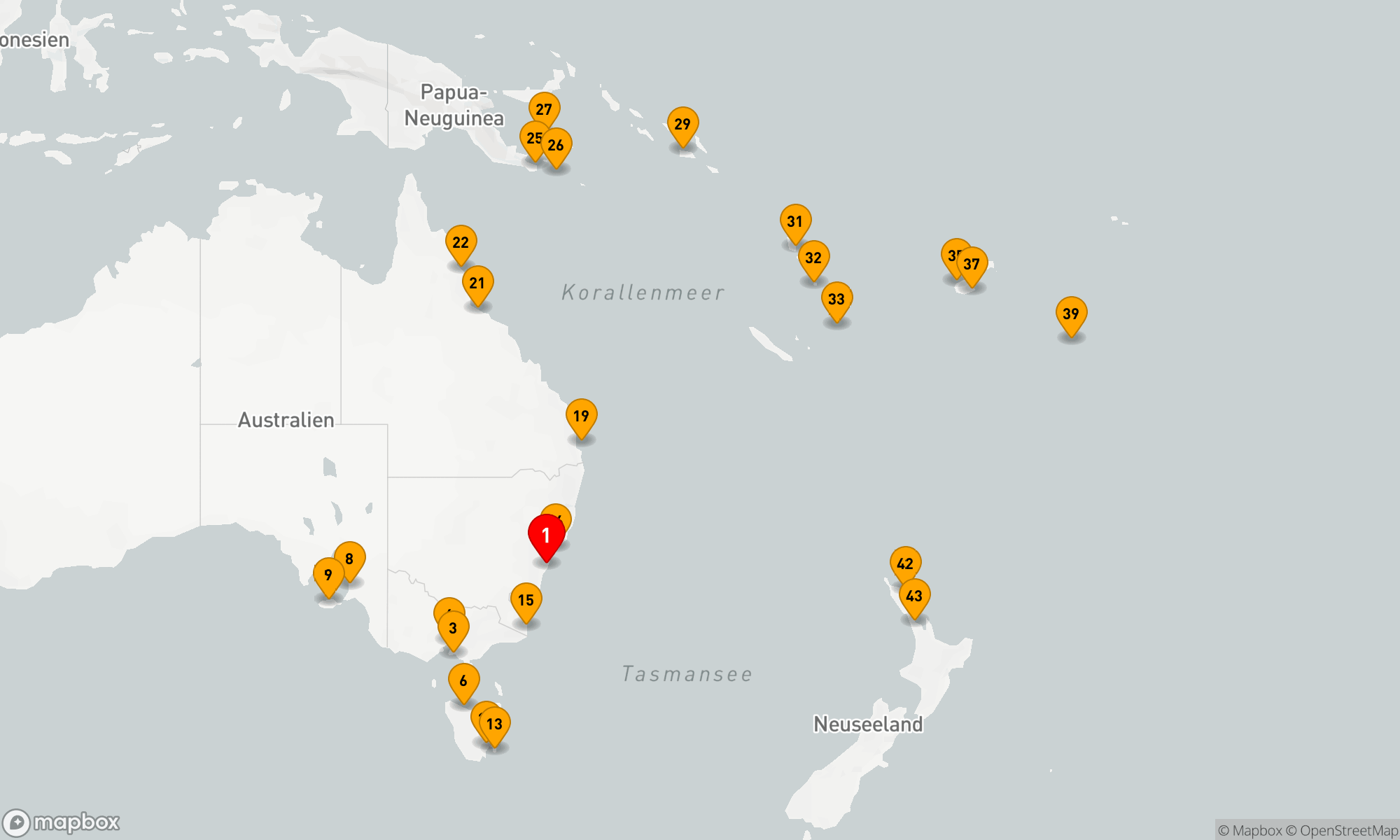 Route 42 Nächte - AUSTRALIEN-URLAUB: KORALLENMEER & FIDSCHIS