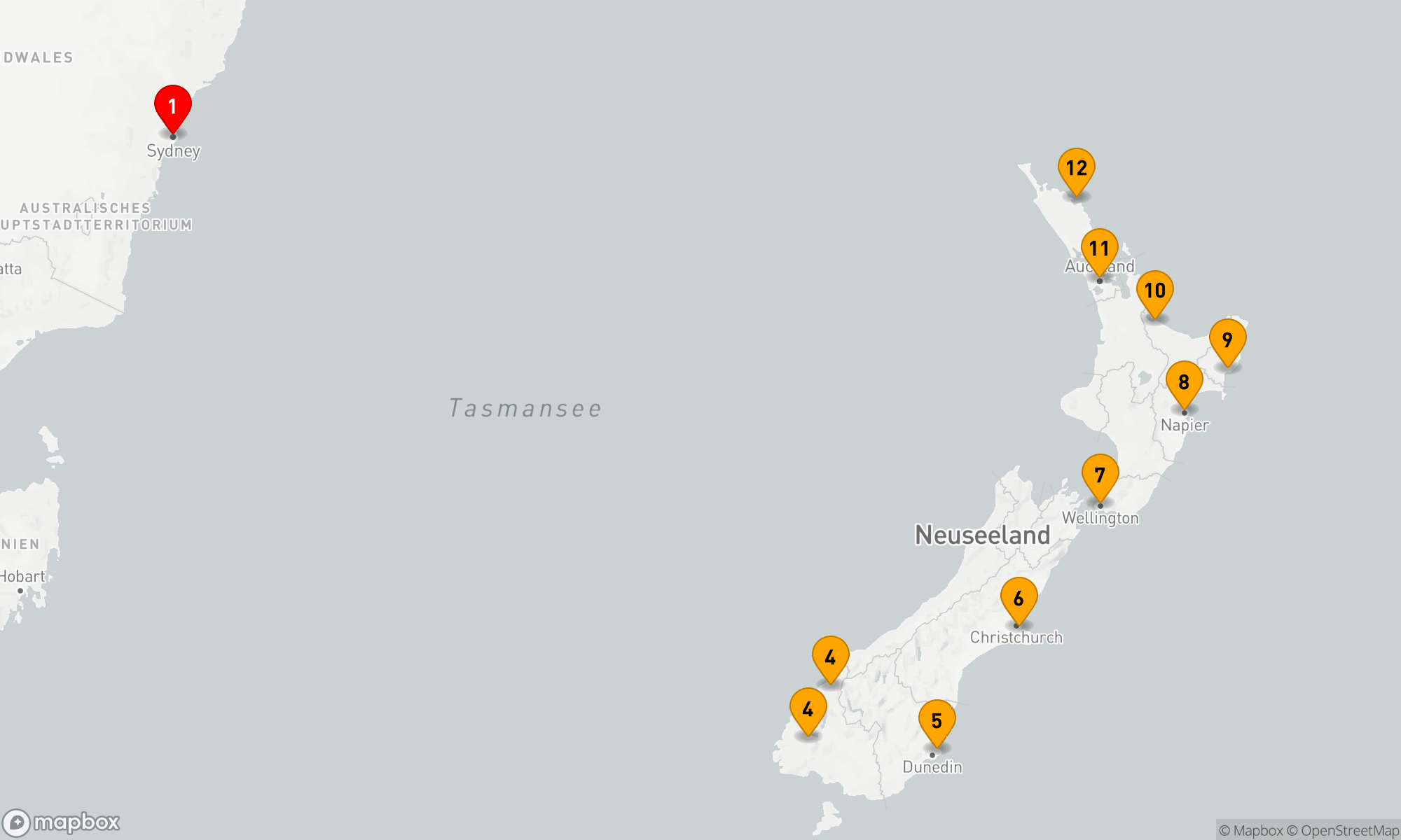 Route 14 Nächte - ENTDECKUNG NEUSEELANDS