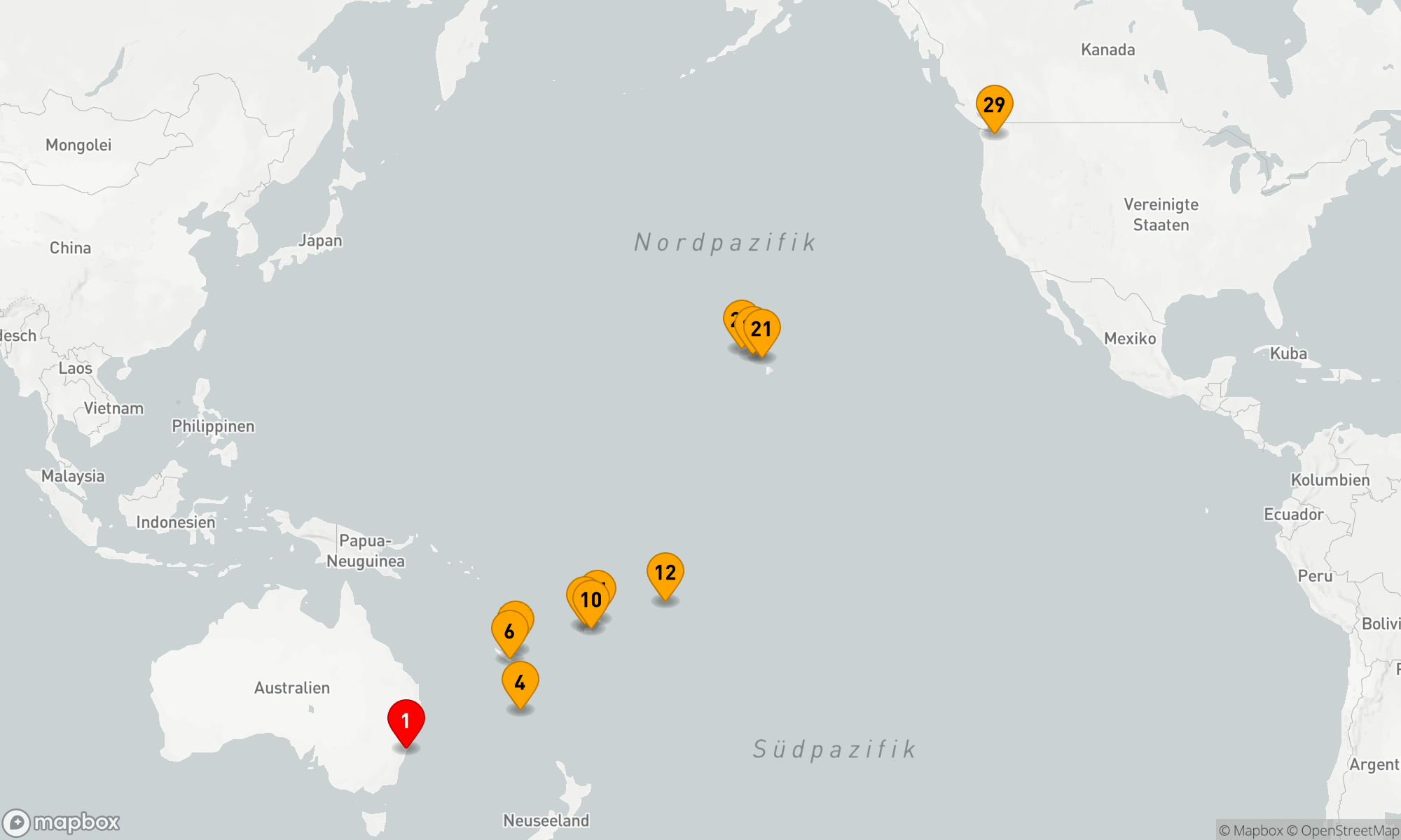 Route 28 Nächte - LEGENDÄRE SÜDPAZIFIKÜBERQUERUNG: VON SYDNEY NACH SEATTLE