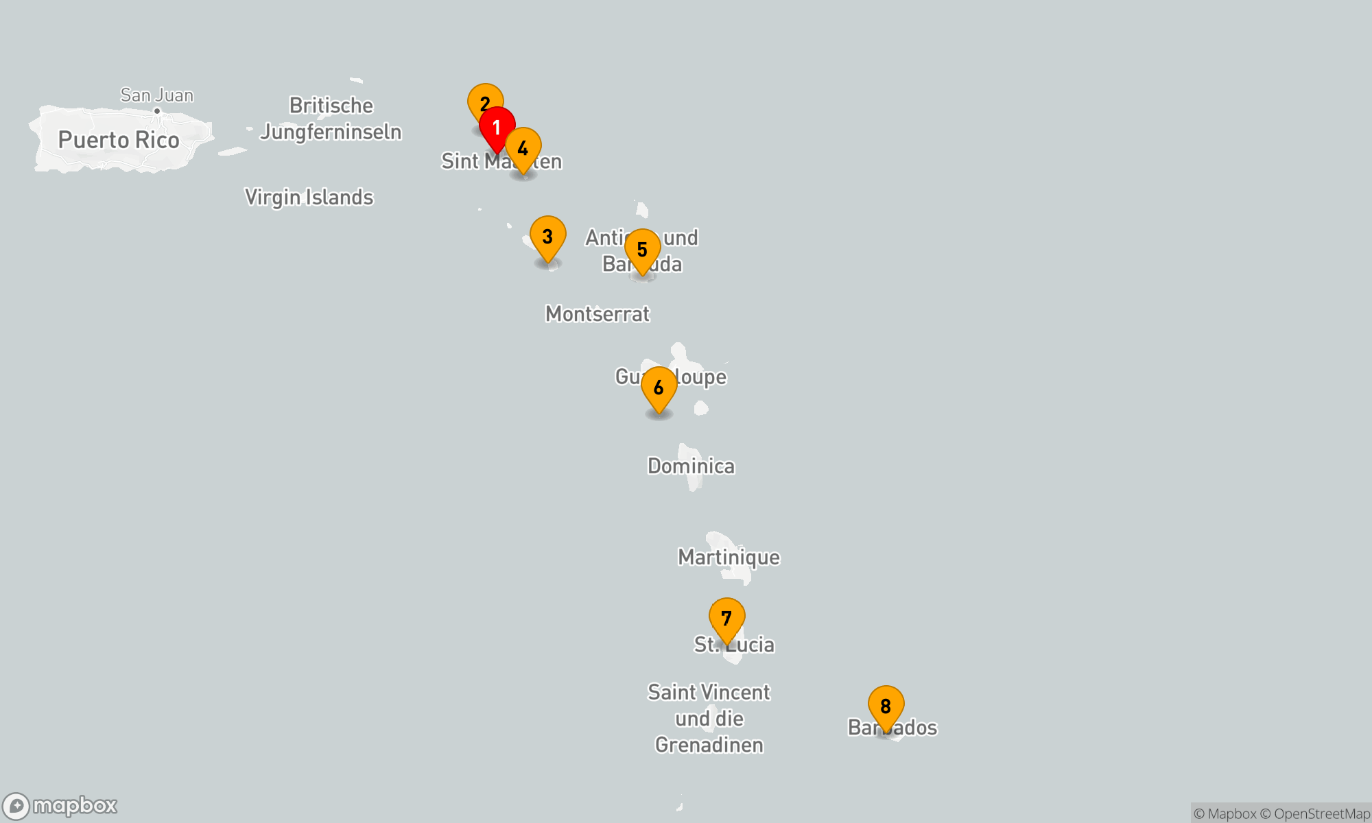 Route 7 Nächte - Östliche Karibik mit St. Barths