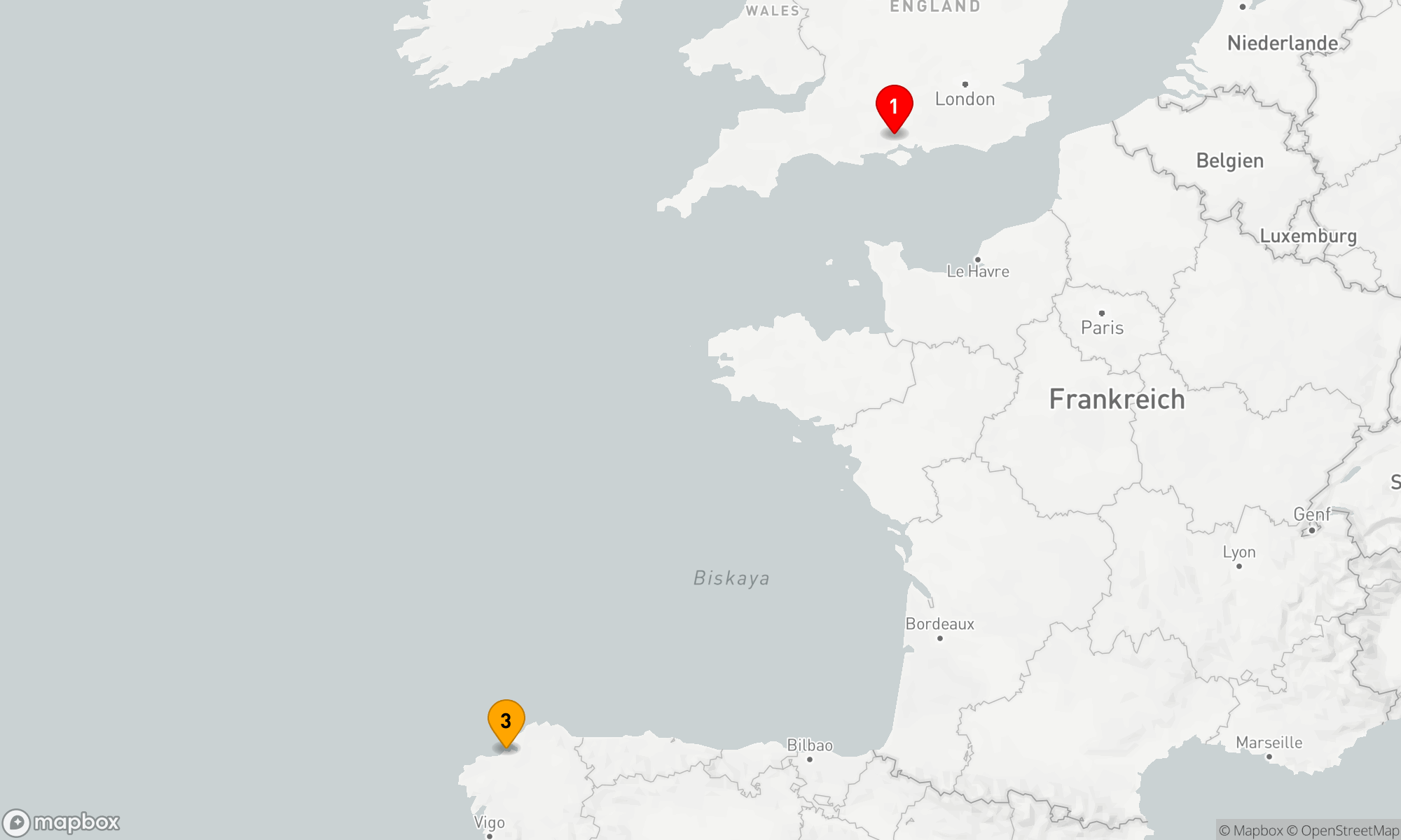 Route 4 Nächte - ab/bis Southampton
