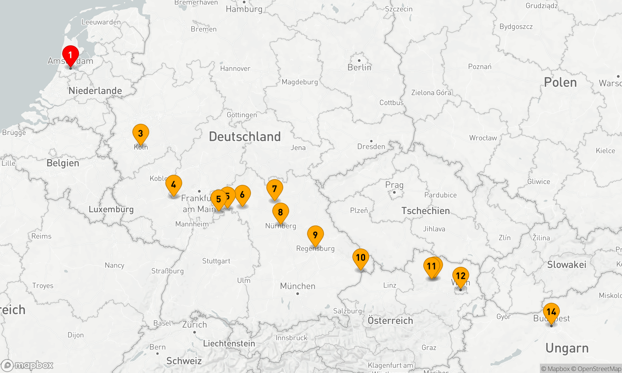 Route 14 Nächte - Weihnachtsmärkte