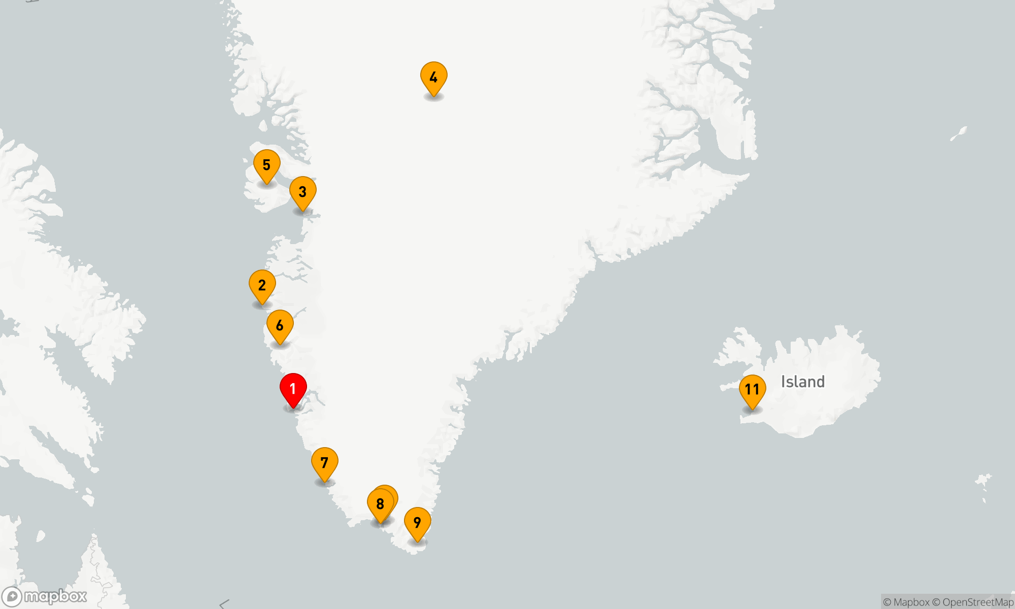 Route 10 Nächte - Abenteuer im Herzen Grönlands: Von Küsten und Gletschern bis Reykjavík