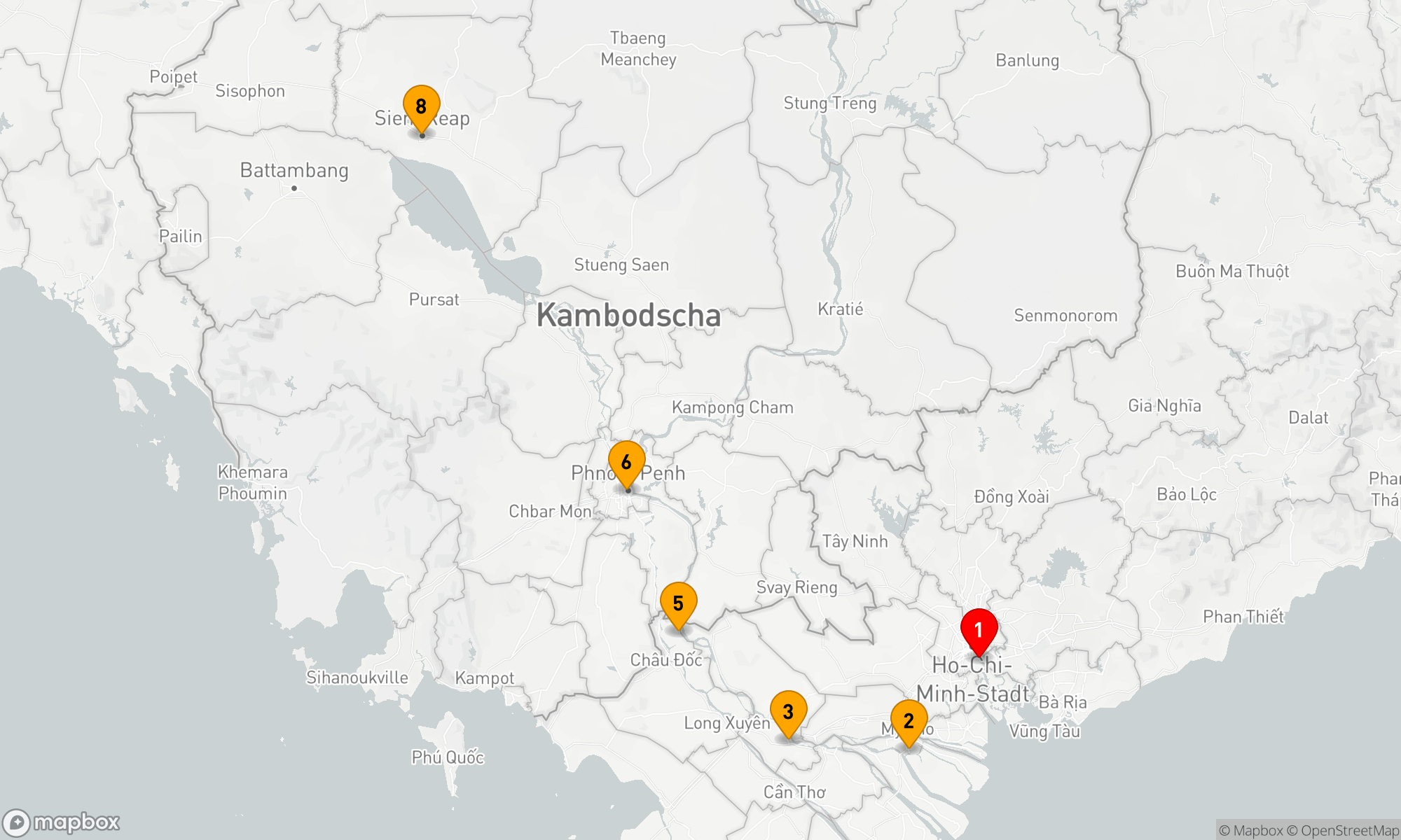 Route 10 Nächte - Bezaubernder Mekong und Siem Reap