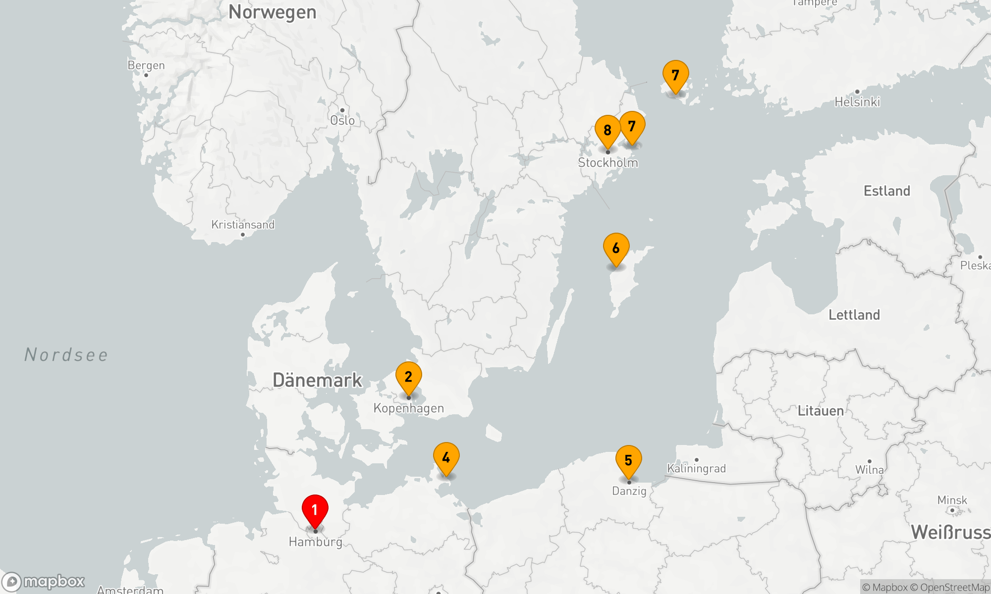 Route 8 Nächte - Der Geschmack des Baltikums: Von Hamburg nach Stockholm