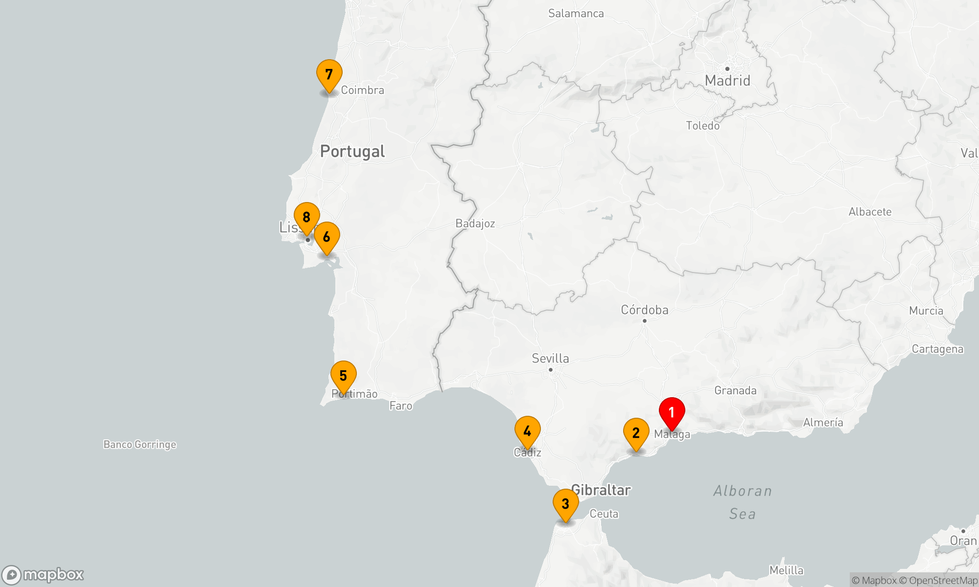 Route 7 Nächte - Iberische Halbinsel und Marokko