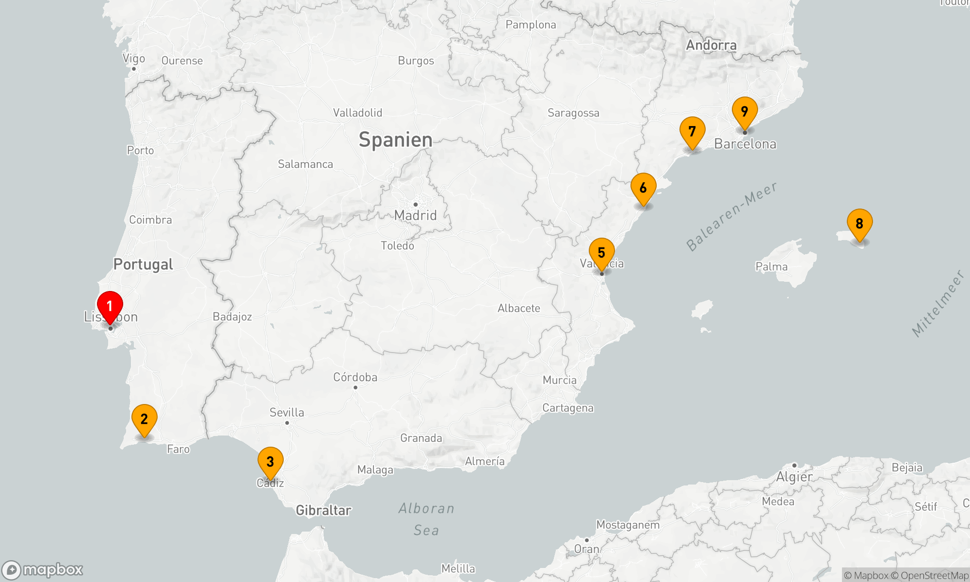 Route 8 Nächte - Geheimnisse der Iberischen Halbinsel