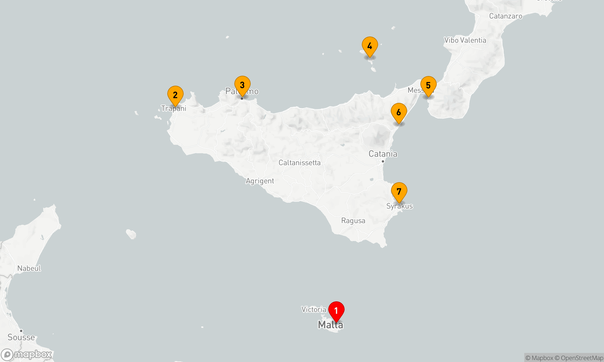 Route 7 Nächte - Authentische Küsten in Italien