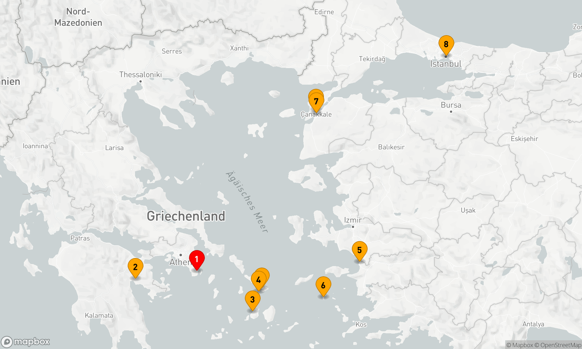 Route 7 Nächte - Unterwegs in der Ägäis: Griechenlands Inseln und die Türkei – mit Smithsonian Journeys