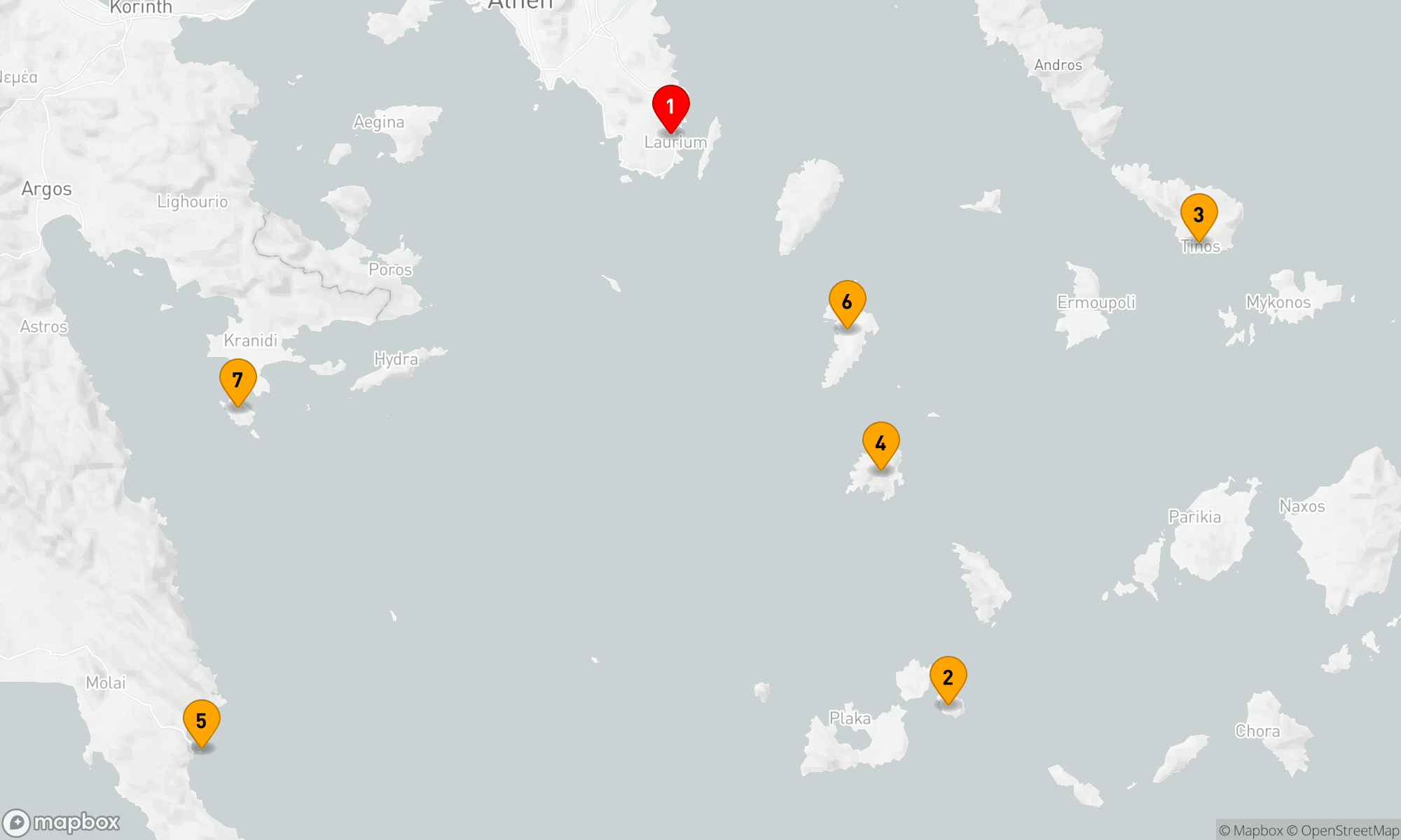 Route 7 Nächte - Die Kykladen,  im Kielwasser der Le Ponant