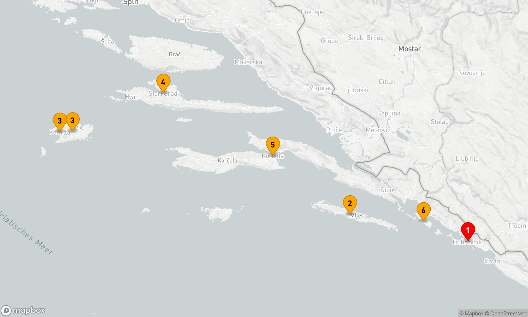 Route 7 Nächte - Kroatien unter den Segeln der Le Ponant