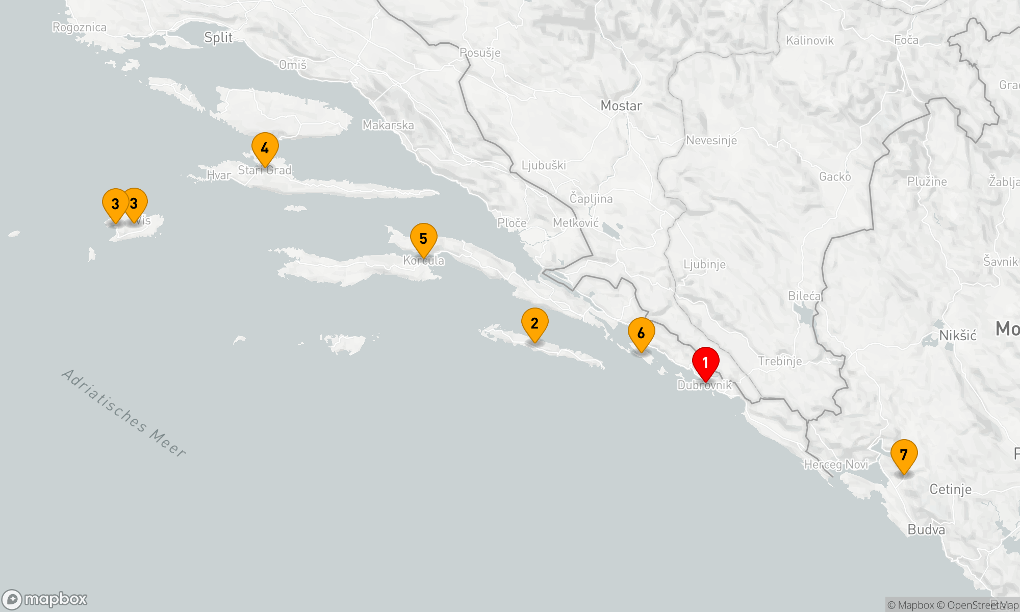 Route 7 Nächte - Kroatien unter den Segeln der Le Ponant