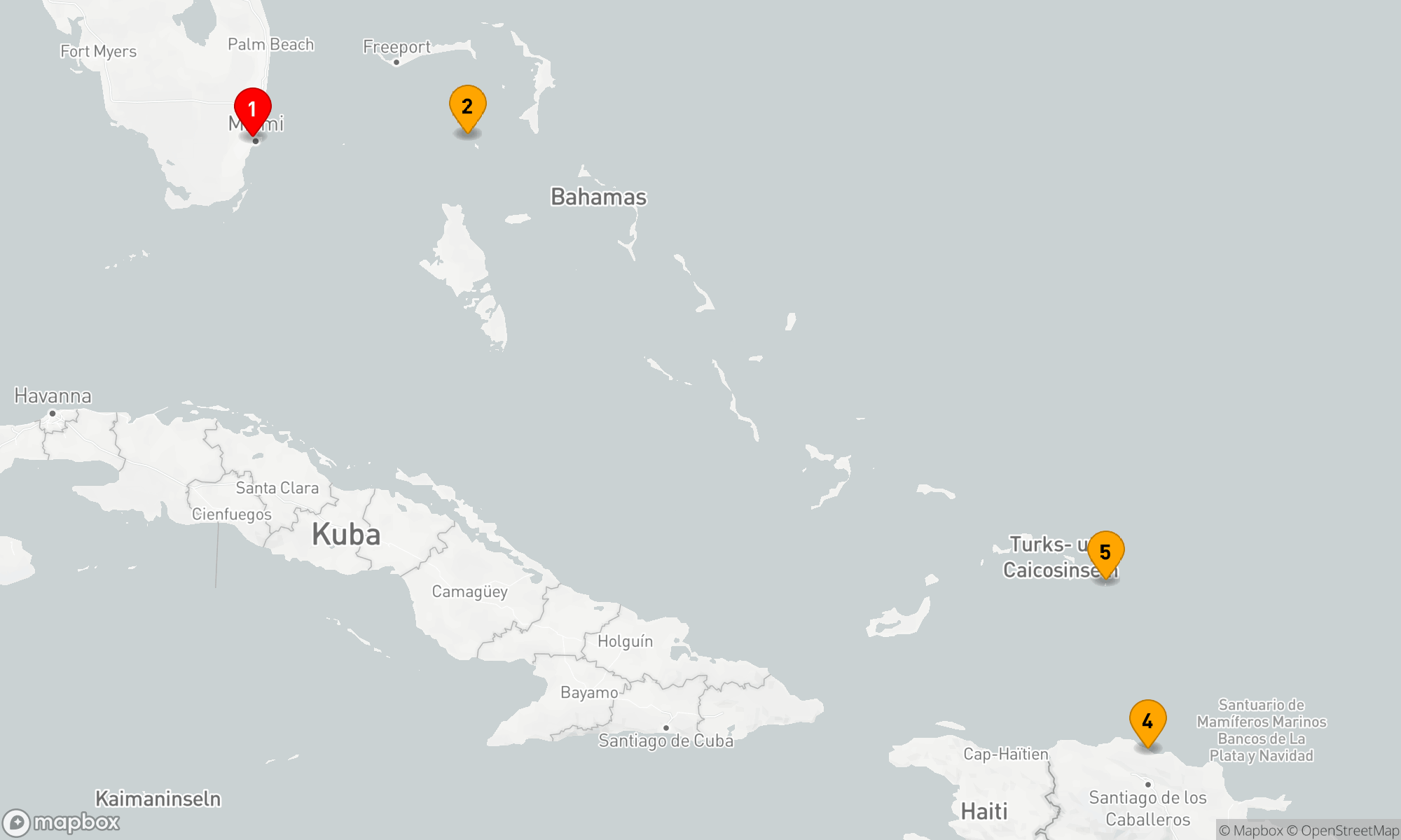 Route 6 Nächte - PERFEKTER TAG COCOCAY & GRAND TURK