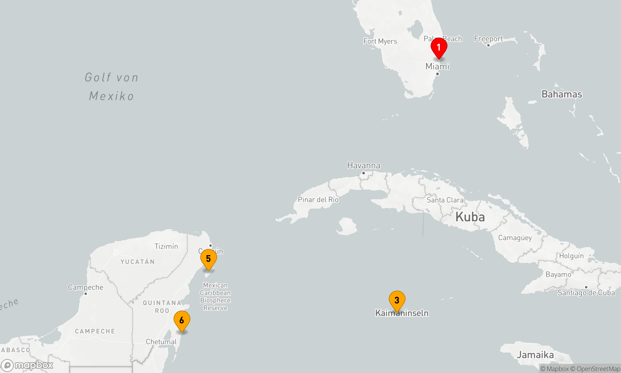 Route 7 Nächte - GRAND CAYMAN & MEXIKO KREUZFAHRT