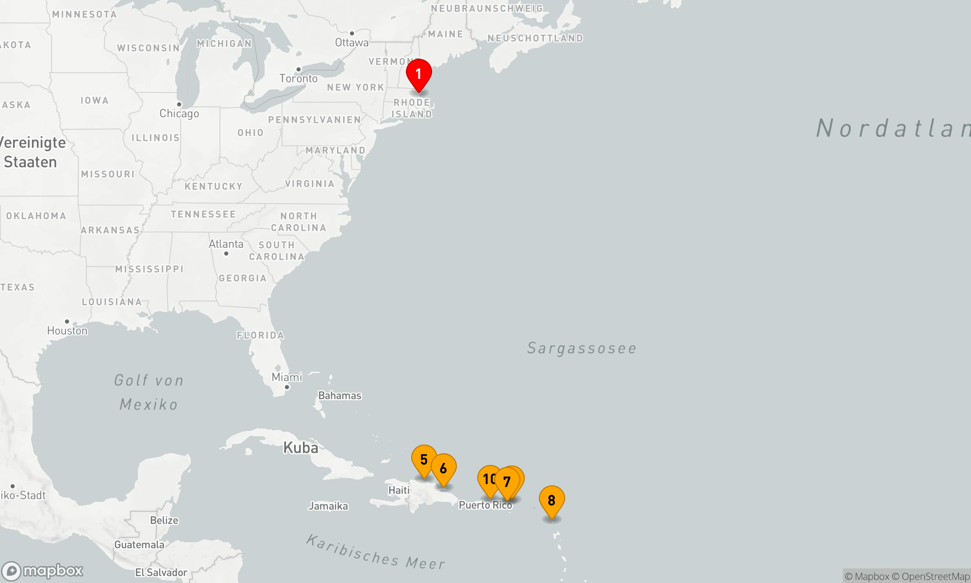 Route 9 Nächte - KREUZFAHRT VON BOSTON NACH SAN JUAN
