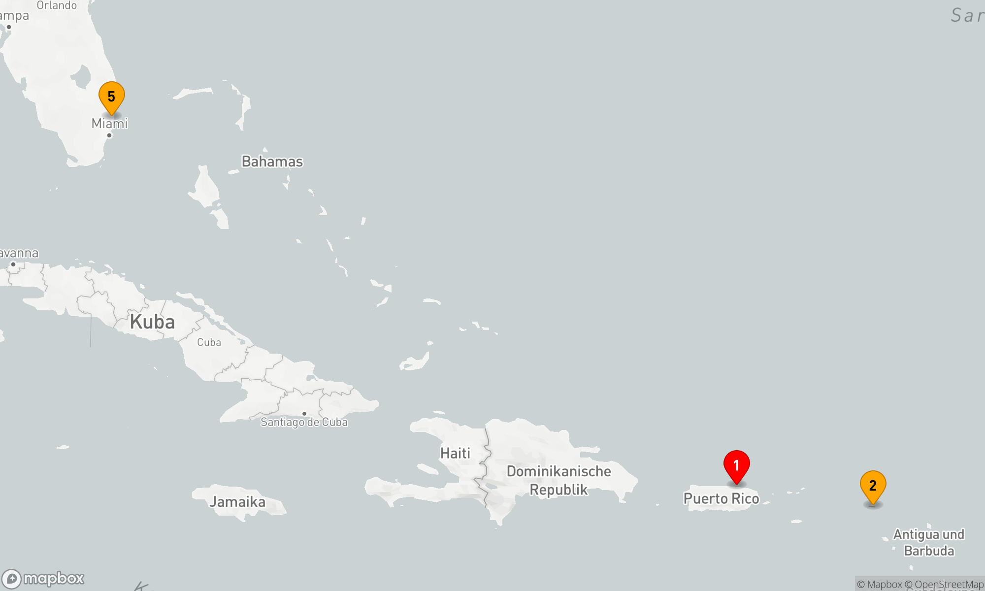 Route 4 Nächte - VON SAN JUAN NACH FT. LAUDERDALE