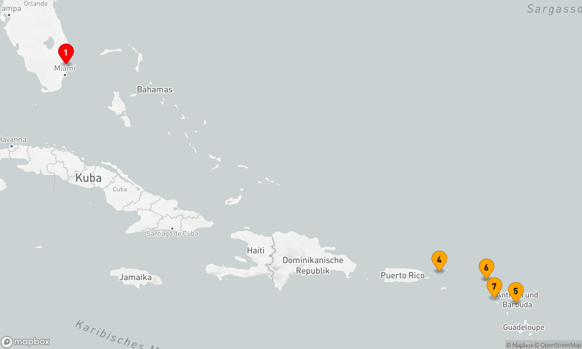 Route 9 Nächte - ANTIGUA,  ST. KITTS,  & USVI URLAUB