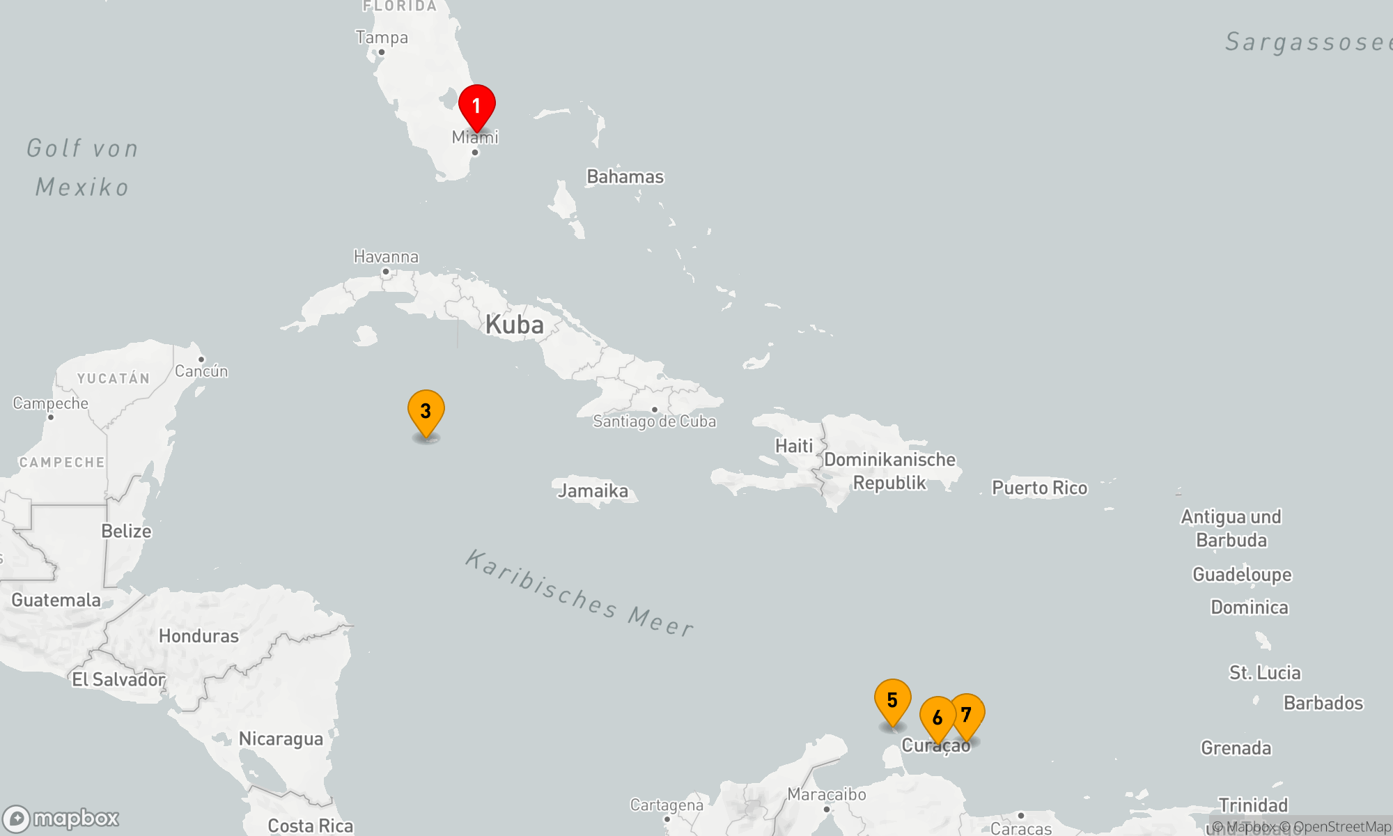 Route 9 Nächte - ARUBA,  BONAIRE & CURACAO