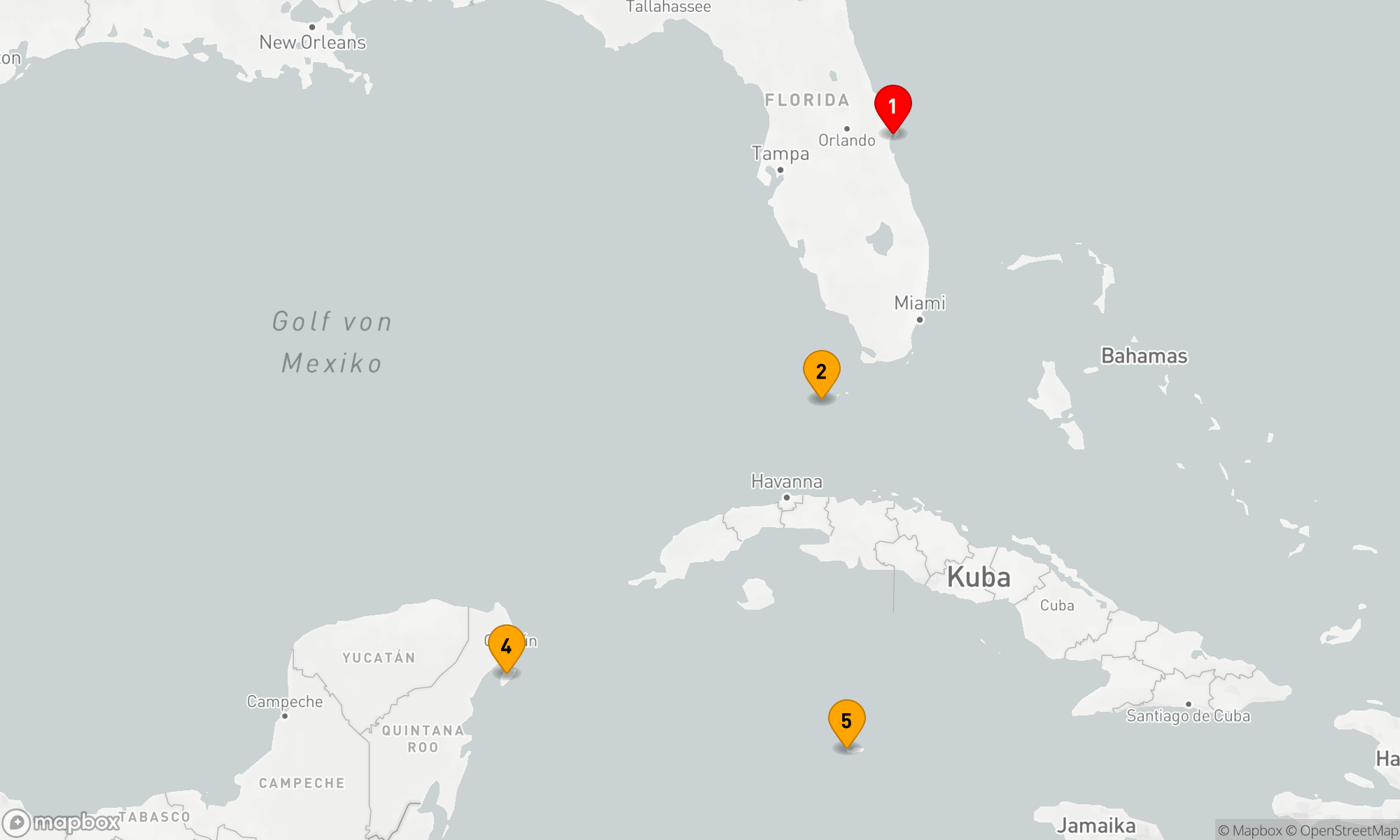 Route 7 Nächte - KEY WEST,  GRAND CAYMAN & MEXIKO