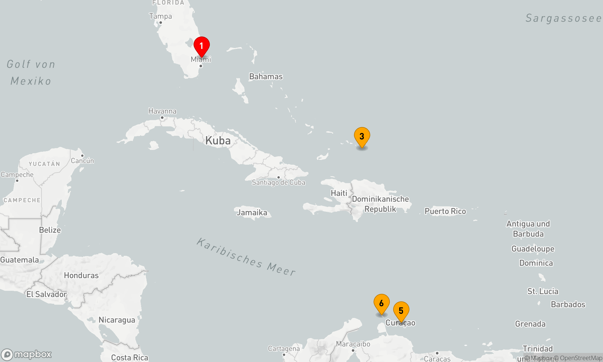 Route 8 Nächte - ARUBA,  CURACAO & GRAND TURK