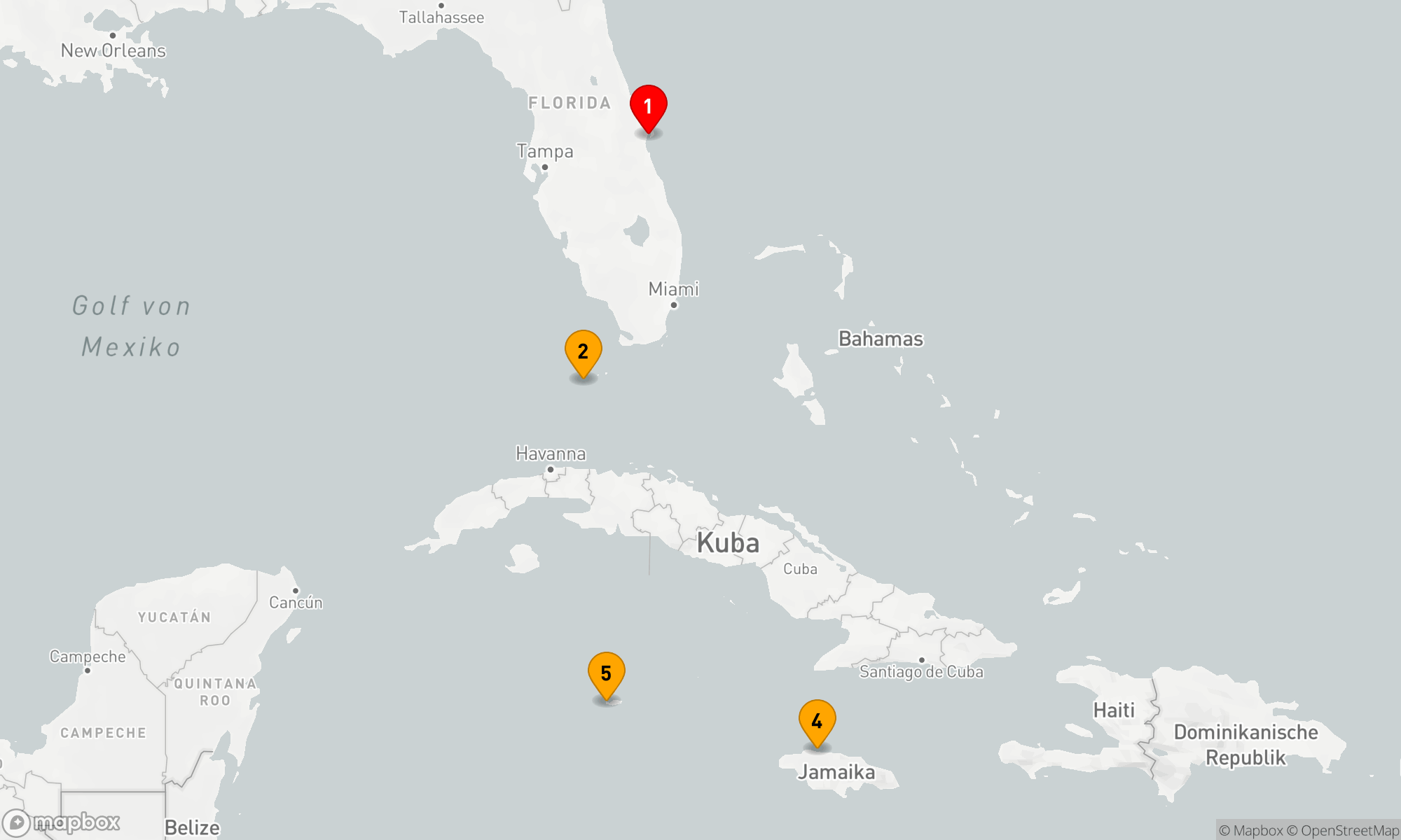Route 7 Nächte - KEY WEST,  CAYMAN & JAMAIKA