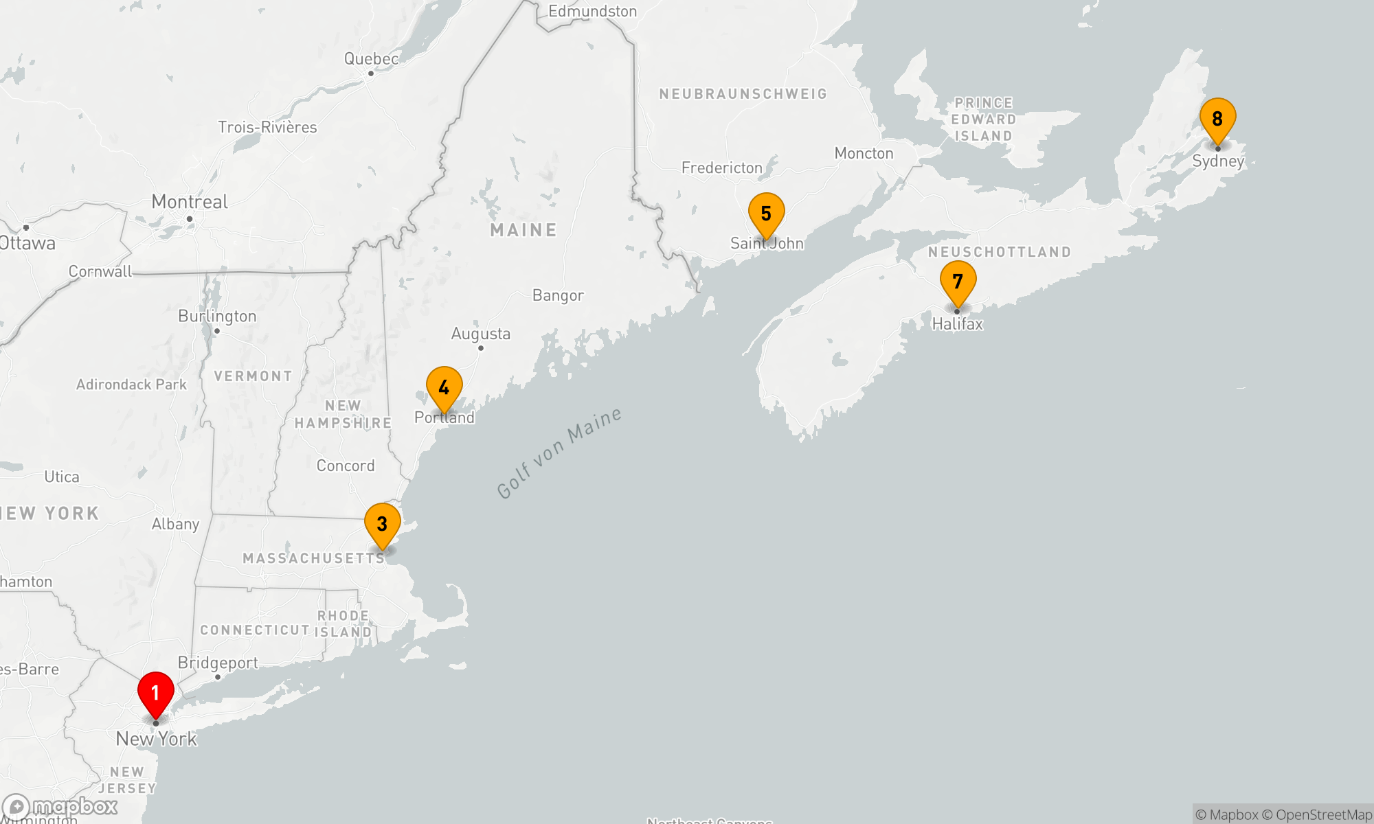 Route 9 Nächte - KANADA & NEW ENGLAND KREUZFAHRT