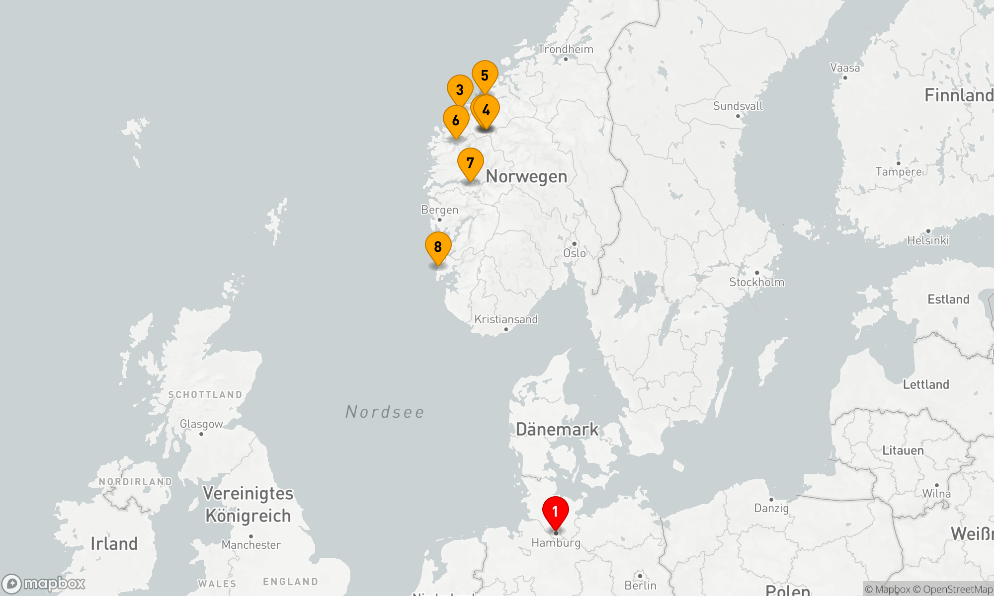 Route 9 Nächte - Nordische Fjordzauber-Entdeckungstour