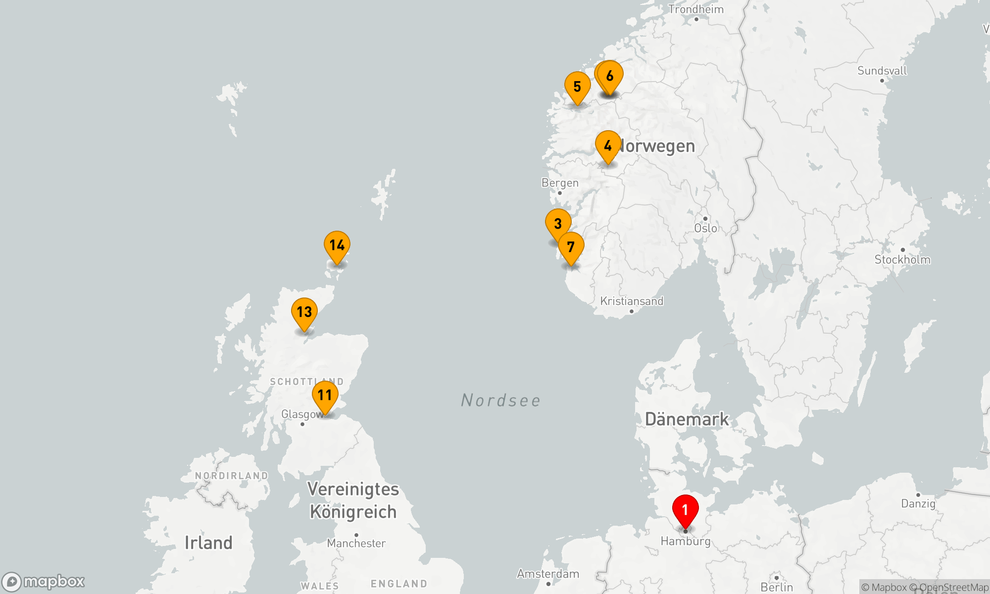 Route 15 Nächte - Nordische Traumlandschaften und Schottische Schlössercruise