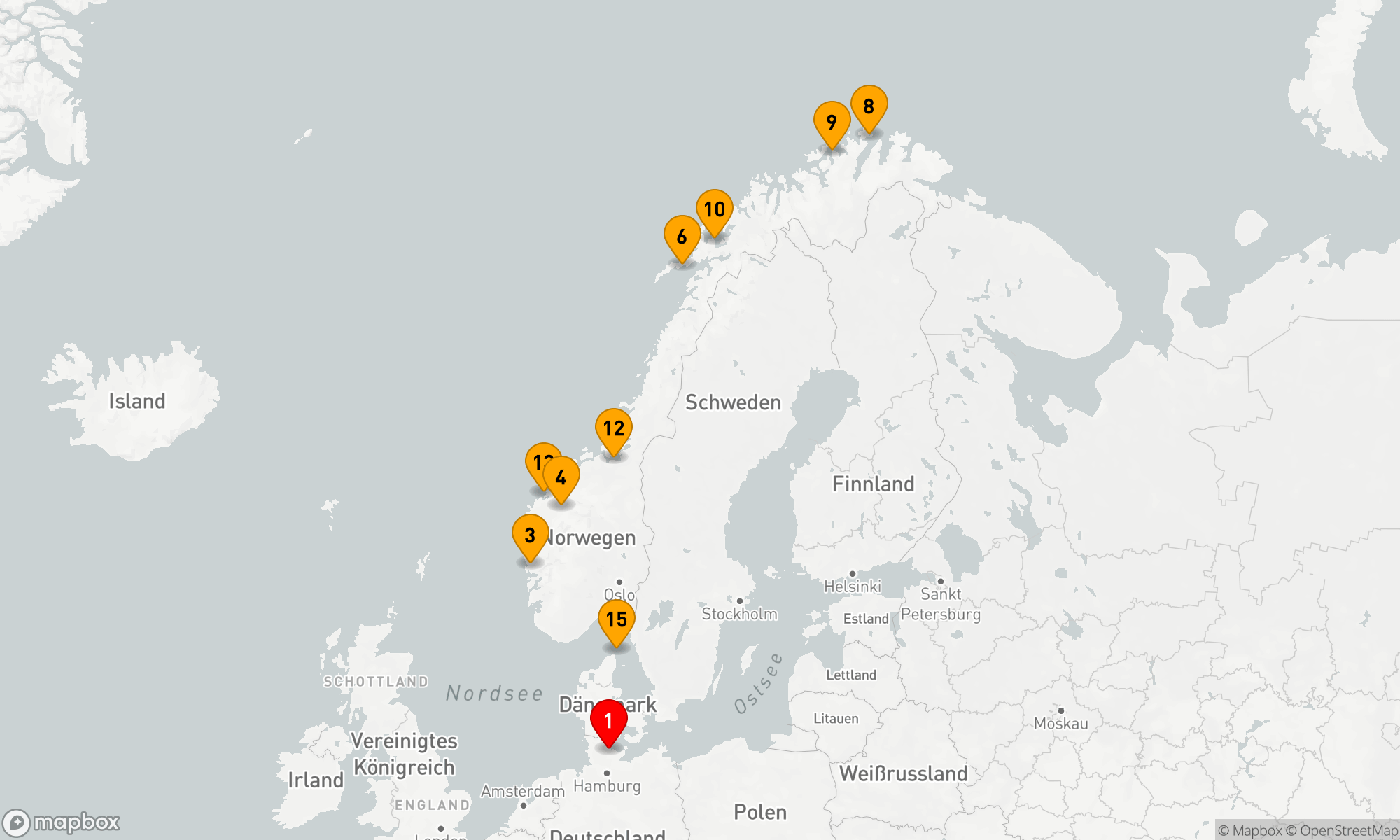 Route 15 Nächte - Der Sehnsucht nach bis zum Nordkap