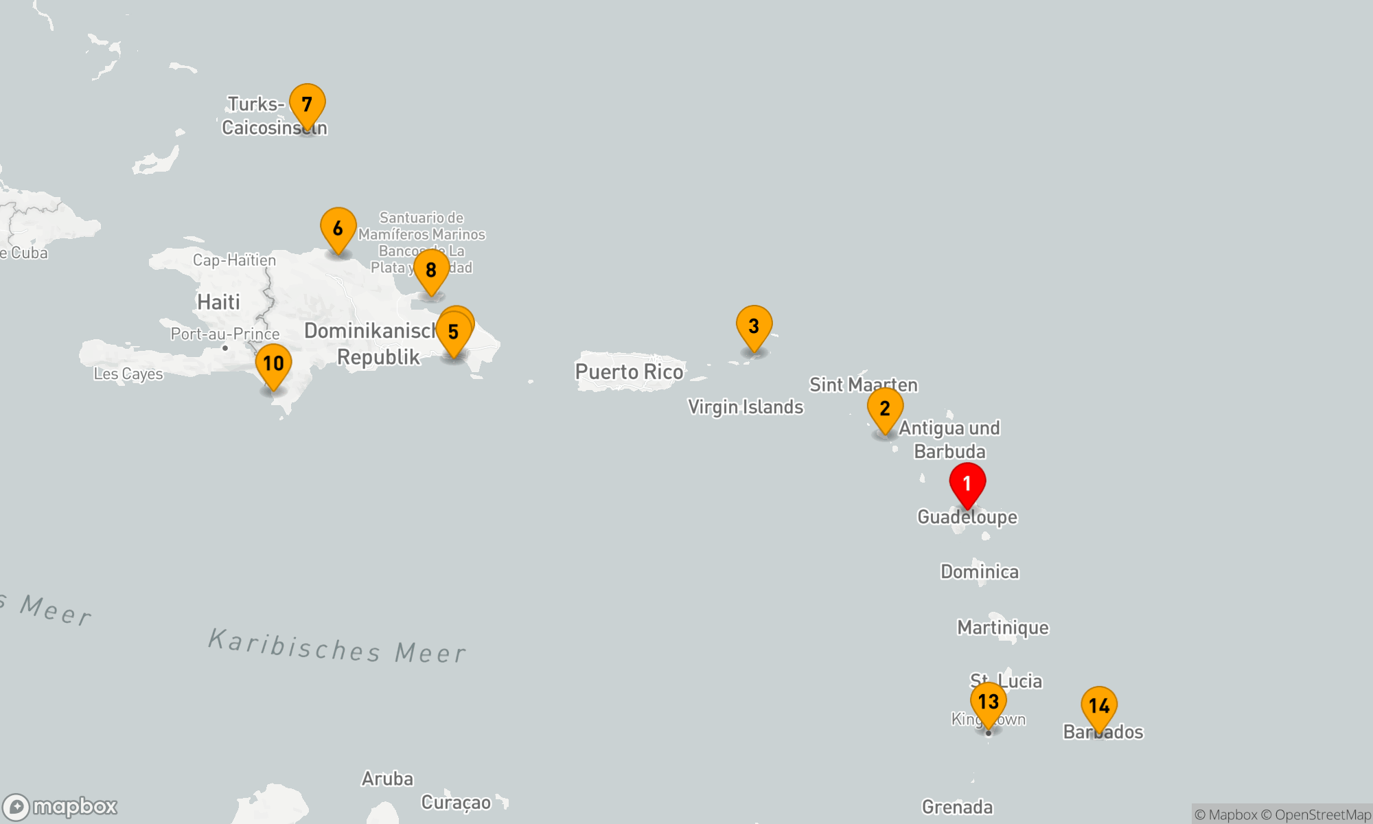 Route 14 Nächte - Karibische Inselträume und Tropenperlen