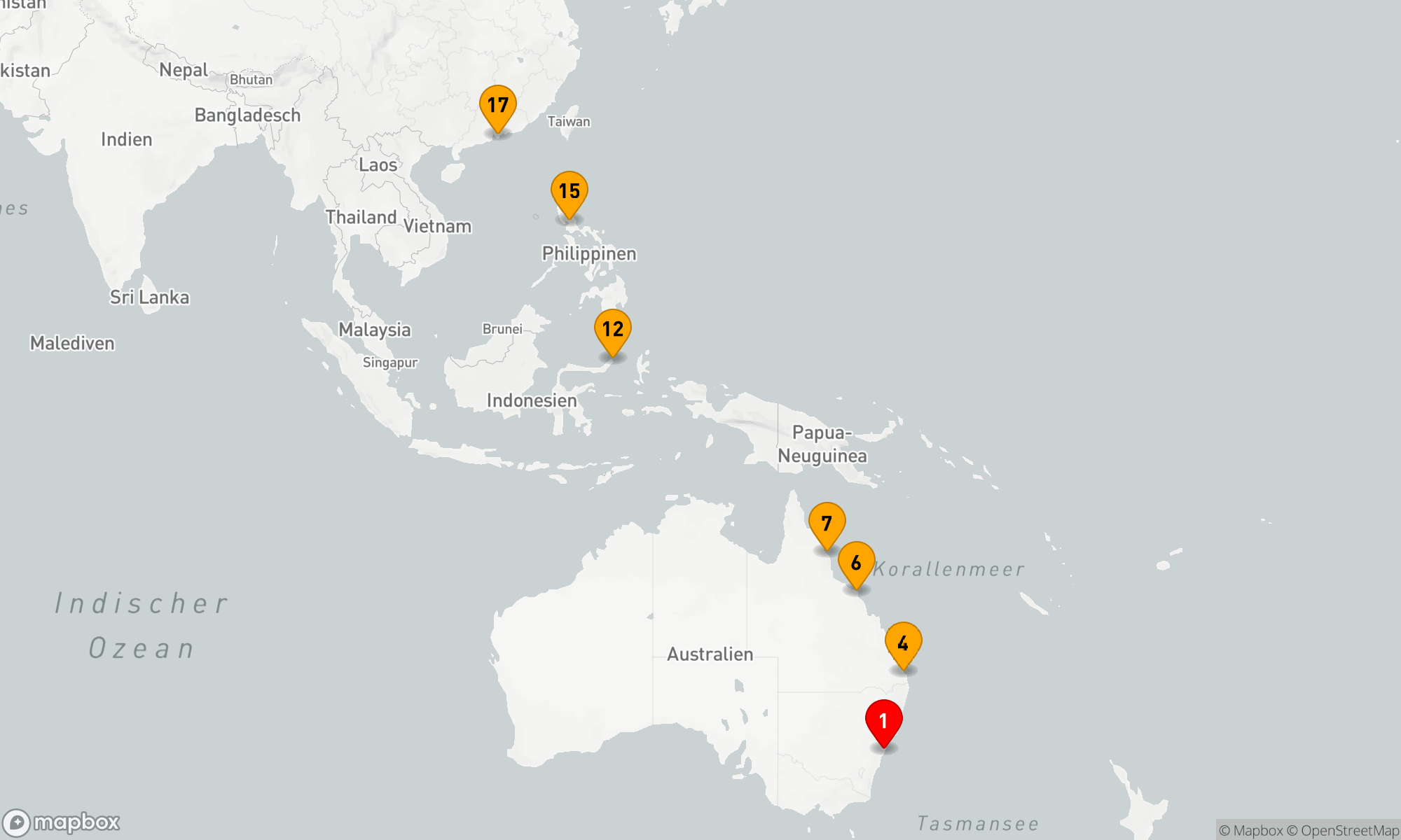Route 17 Nächte - Australien - Asien (H806)