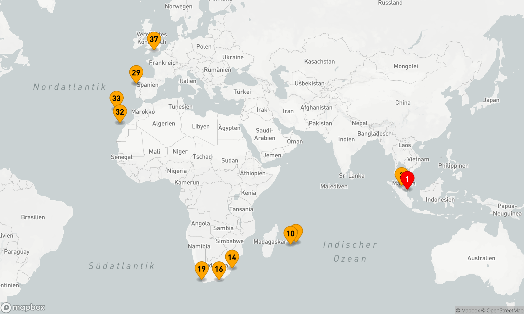 Route 36 Nächte - Asien - Afrika - Atlantikküste (H807E)