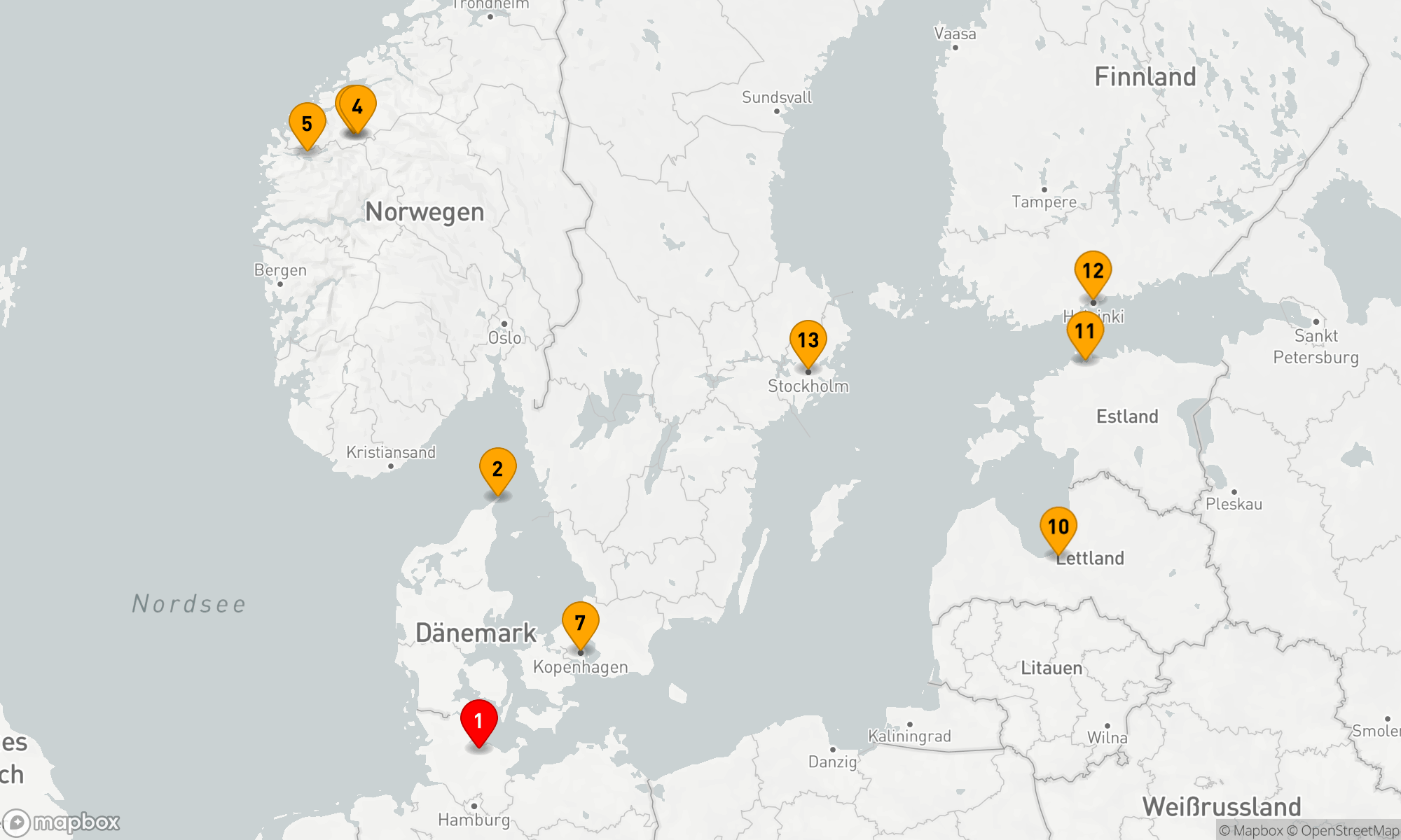 Route 14 Nächte - Fjordwelten und Ostseeperlen