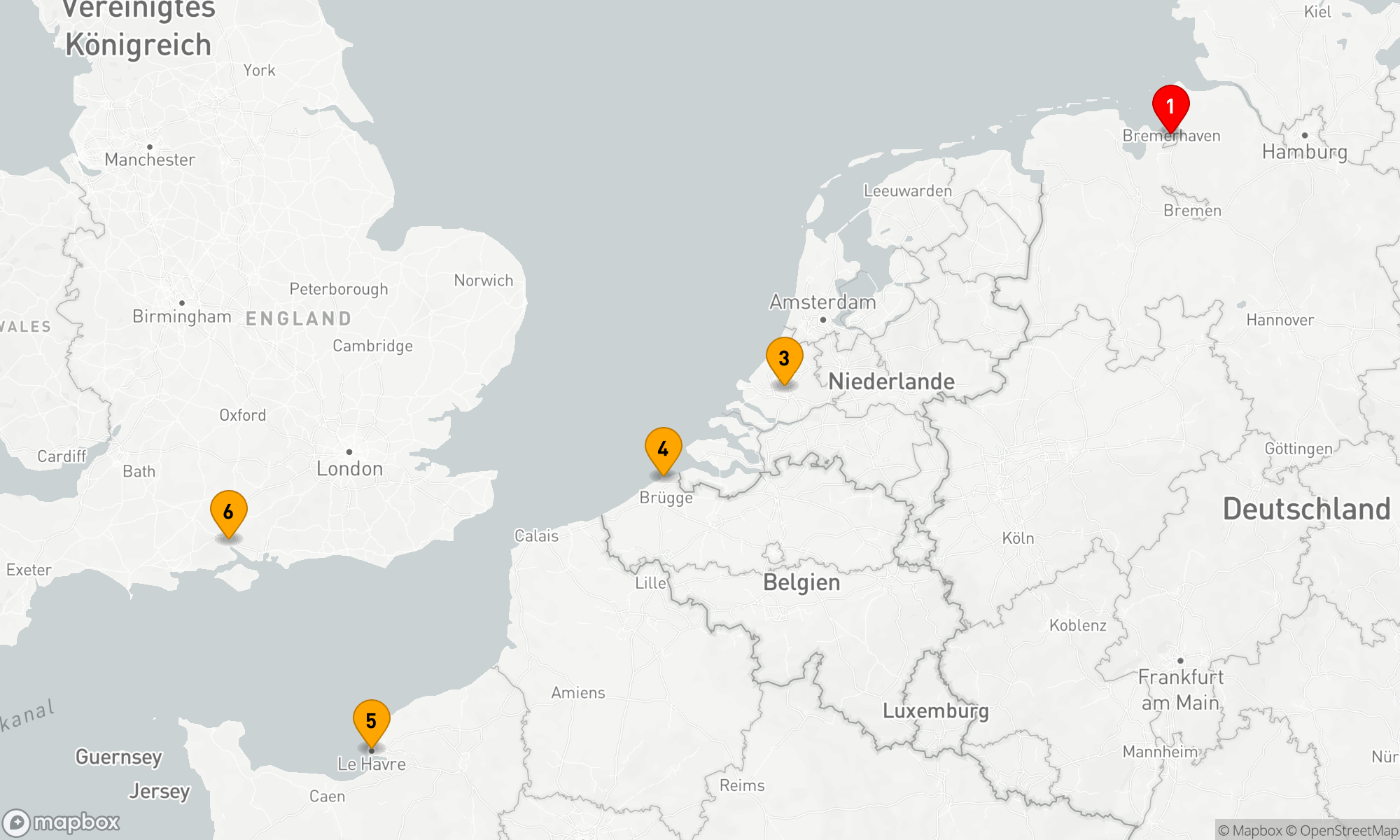 Route 7 Nächte - Westeuropas Vielfalt