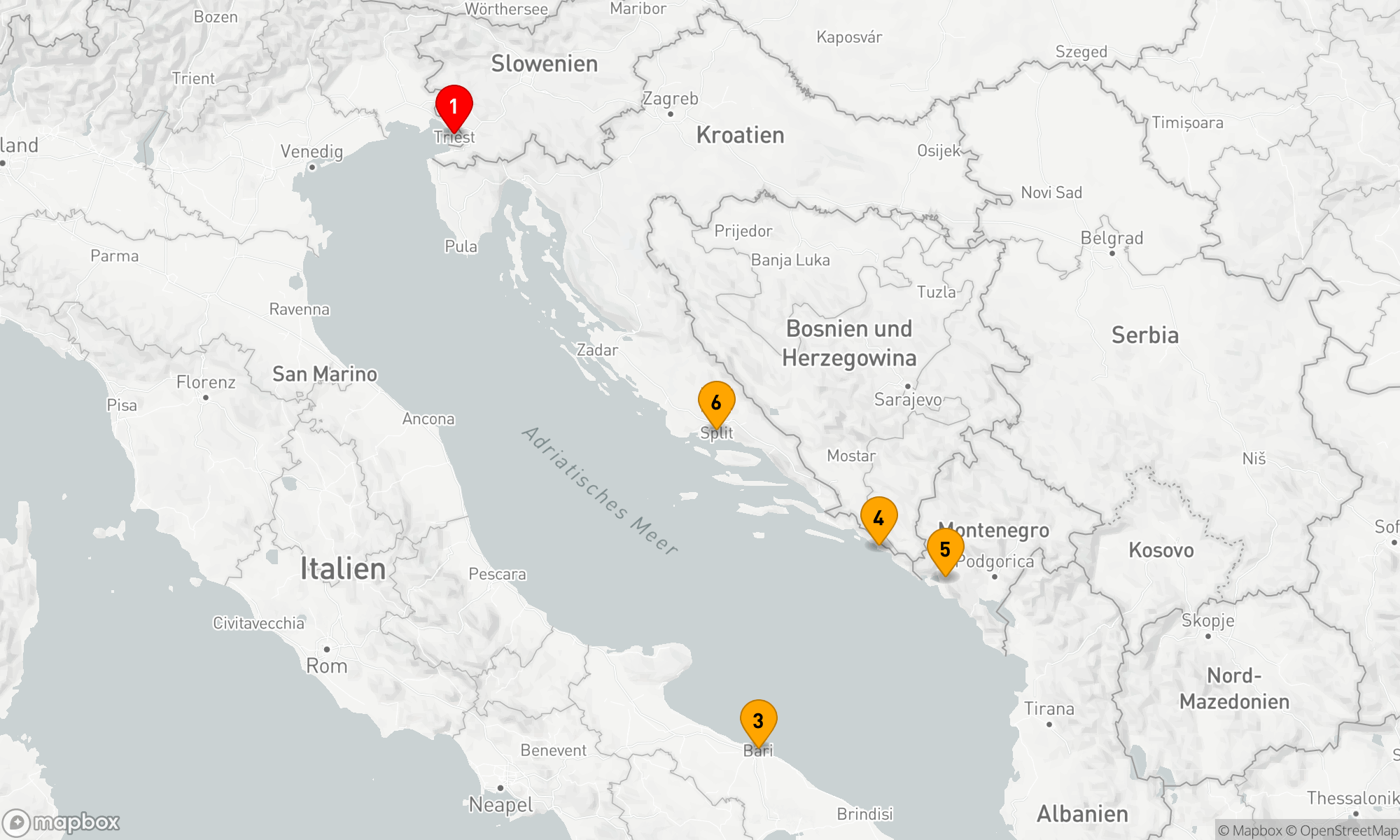 Route 7 Nächte - Sonnenseiten der Adria