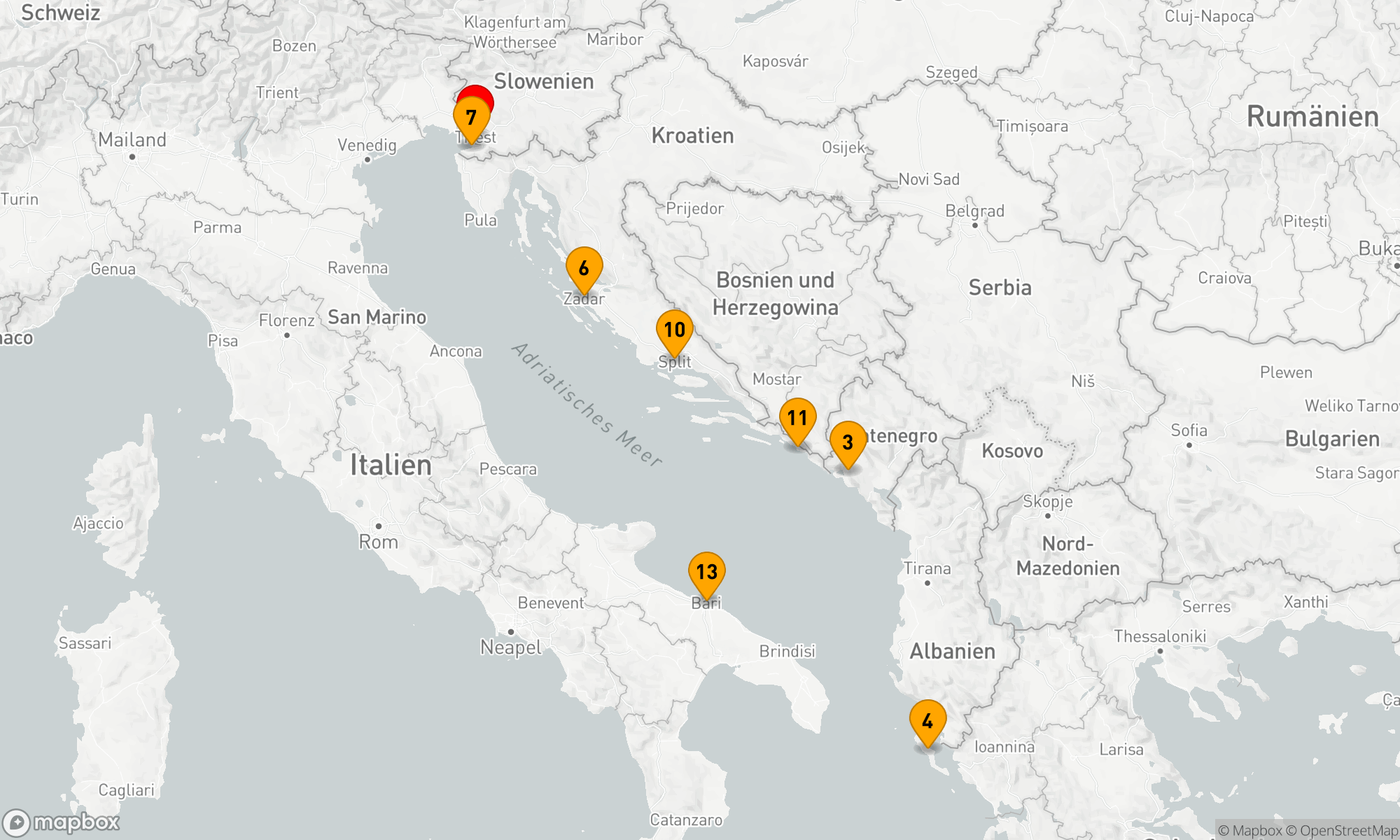 Route 14 Nächte - Adria intensiv