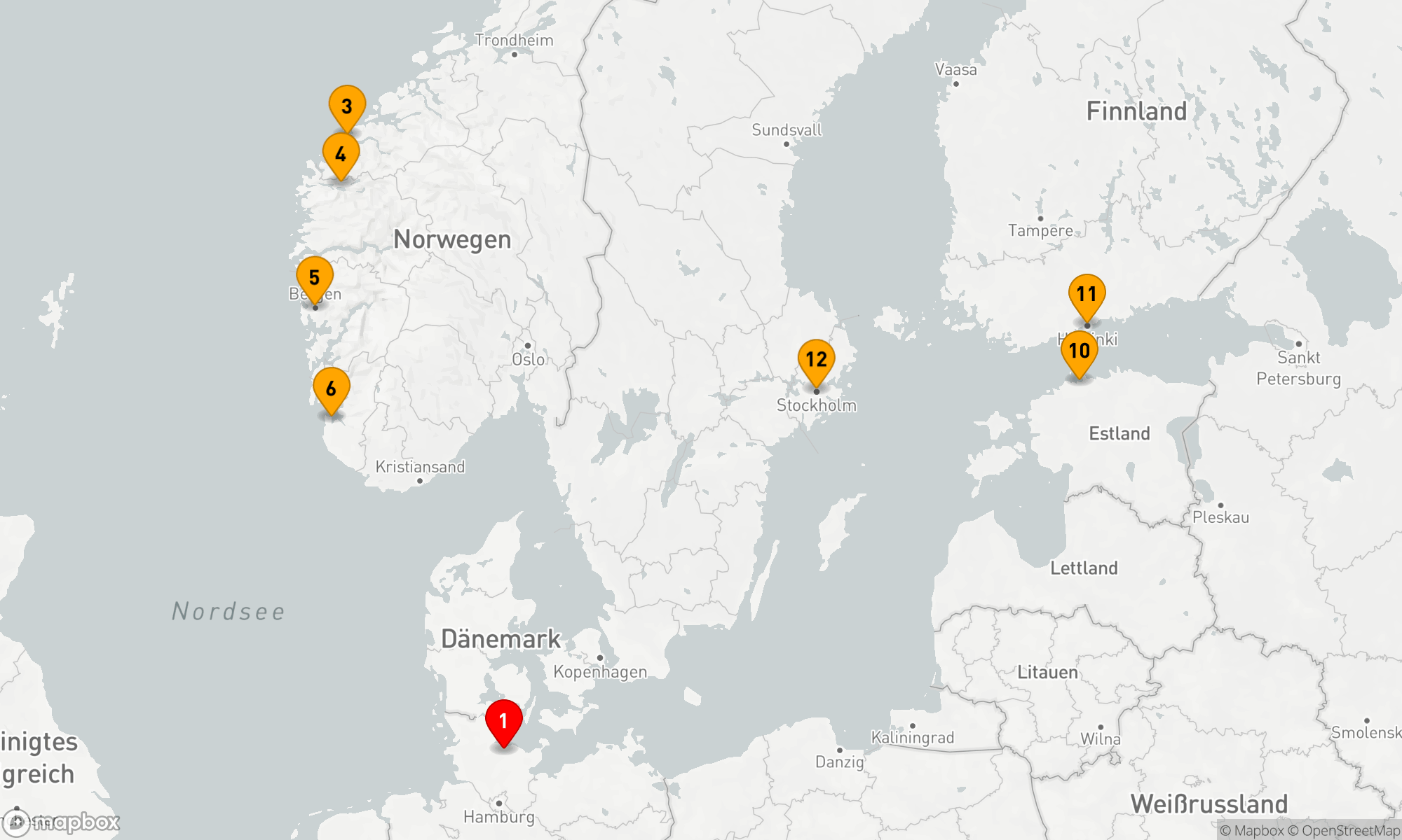 Route 14 Nächte - Fjordwelten und Ostseeperlen