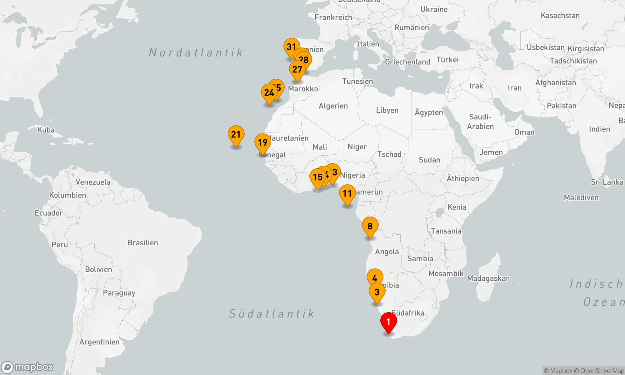Route 30 Nächte - DIE WESTKÜSTE AFRIKAS: KAPSTADT NACH CABO VERDE