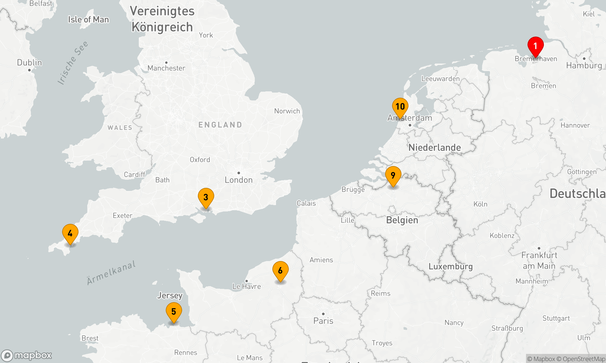 Route 10 Nächte - Westeuropas Highlights