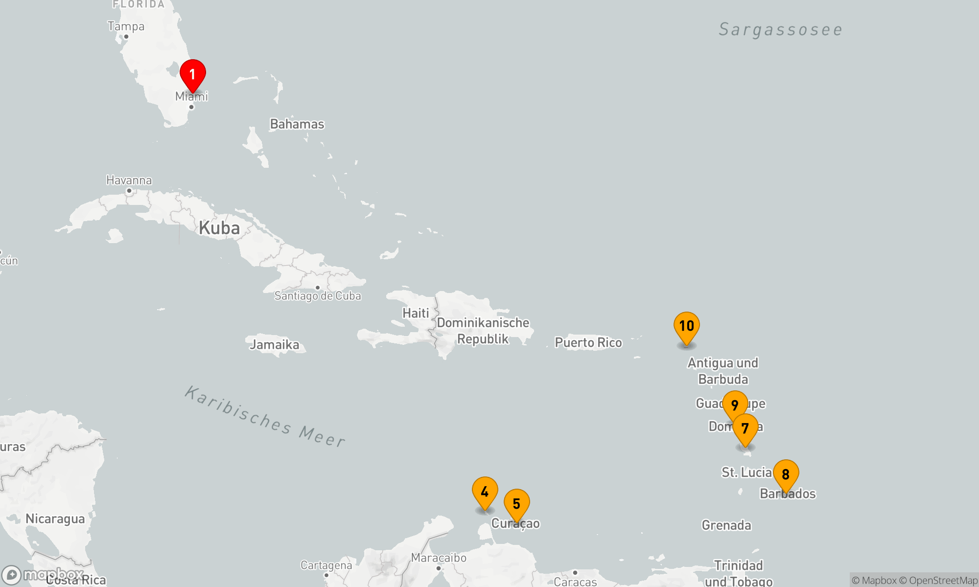 Route 12 Nächte - Südliche Karibik mit Aruba