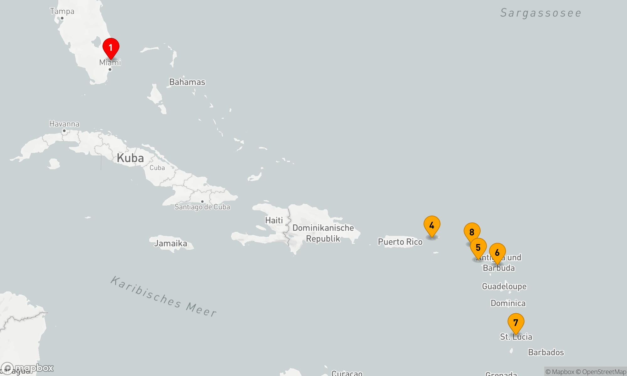 Route 10 Nächte - Südliche Karibik mit St. Lucia