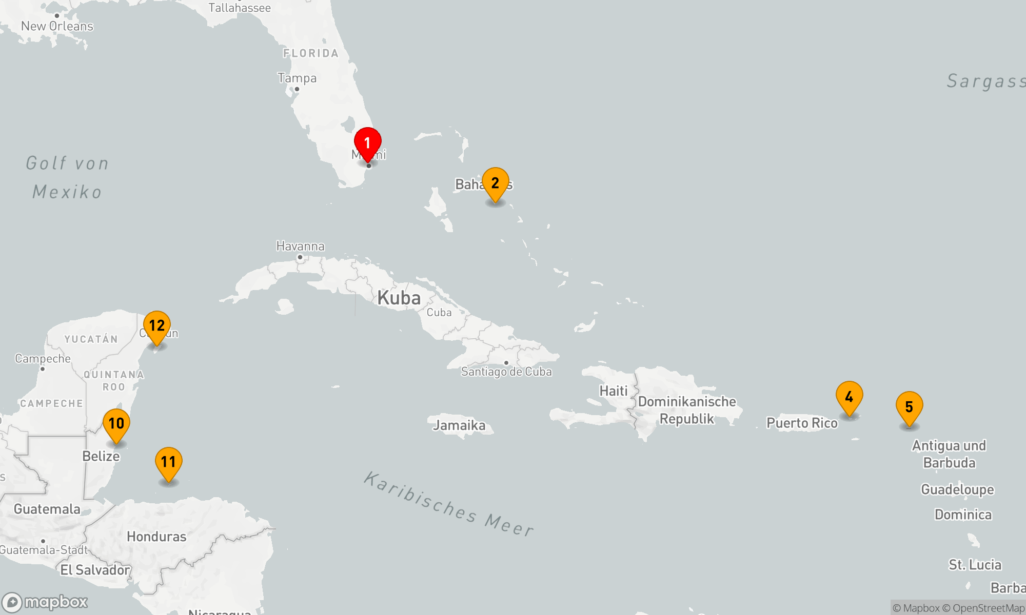 Route 14 Nächte - Abenteurer der östlichen/westlichen Karibik