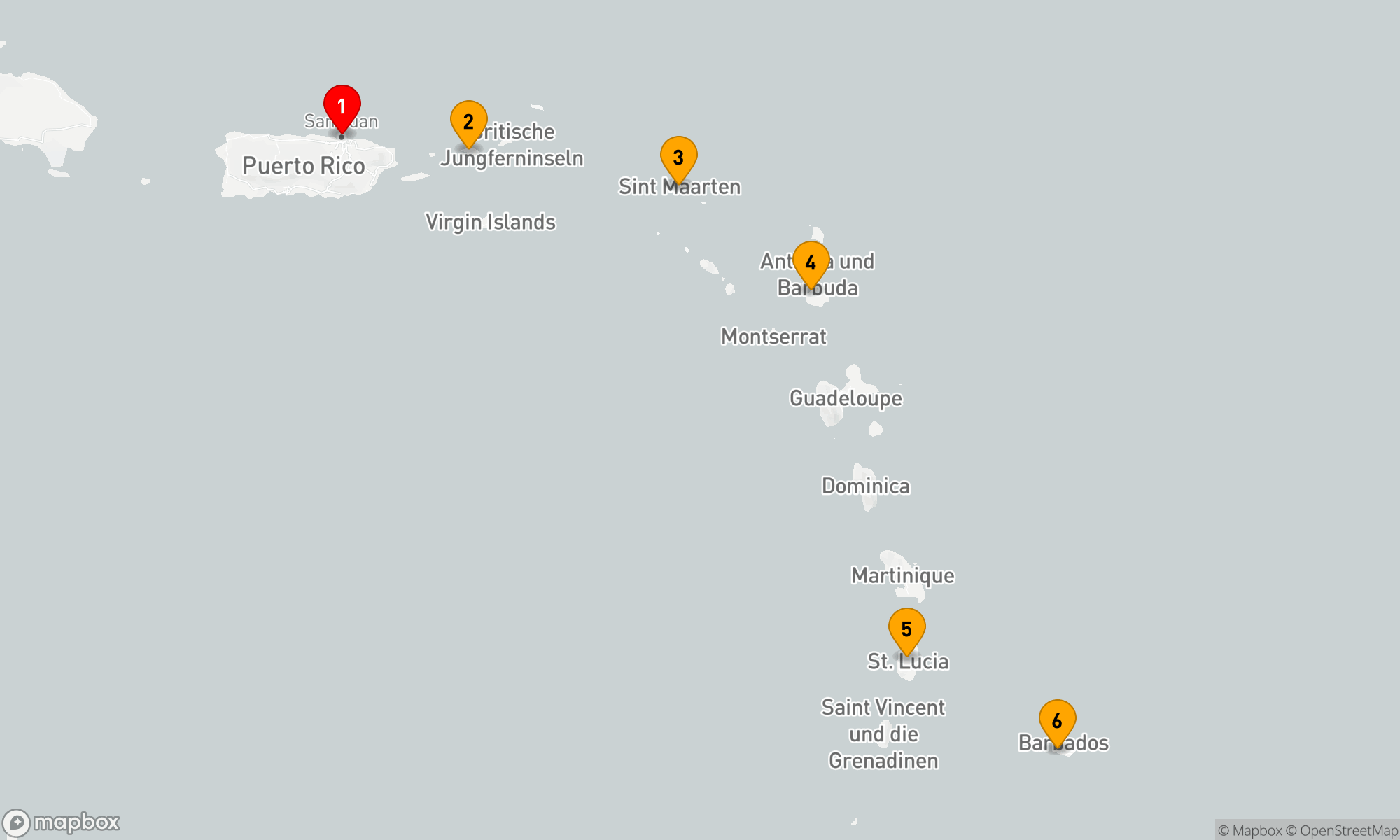 Route 7 Nächte - Südliche Karibik mit Barbados und St. Lucia